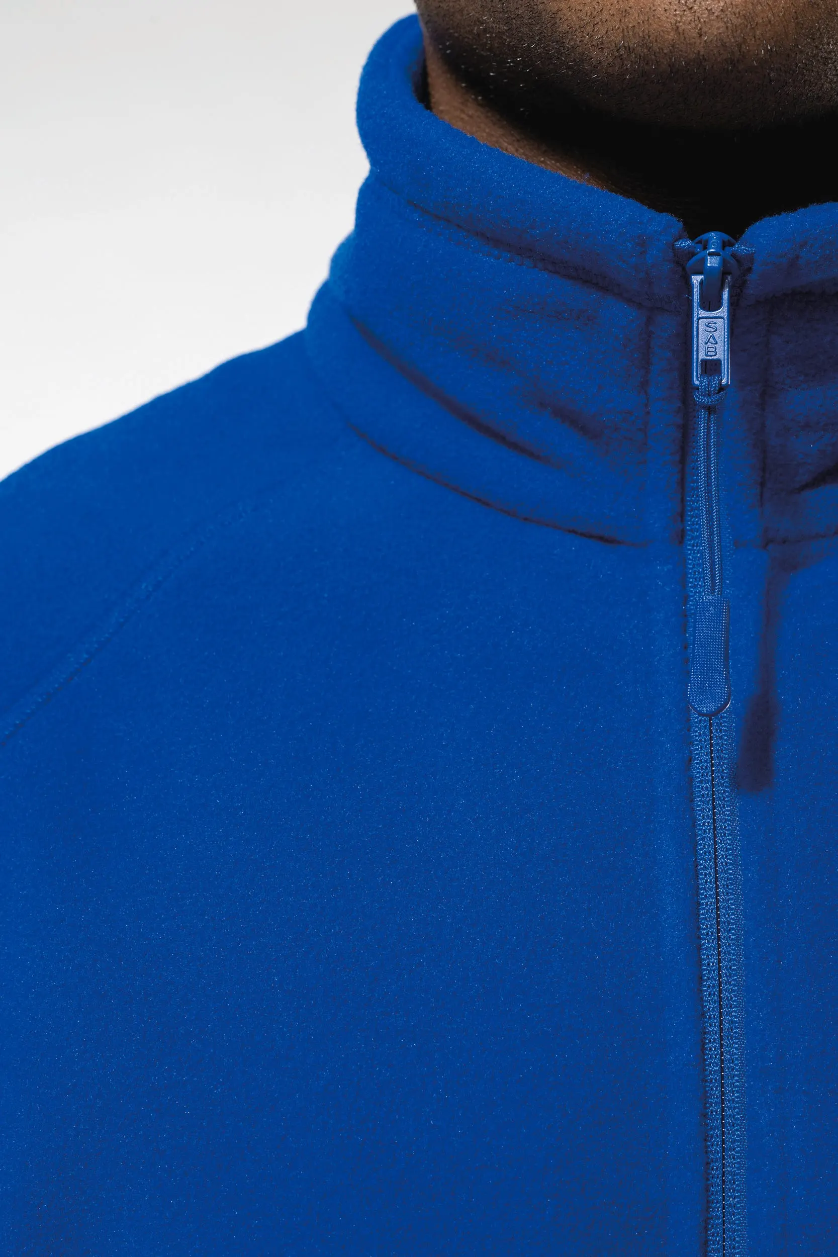 Chaqueta micropolar con cremallera y mangas raglán hombre
