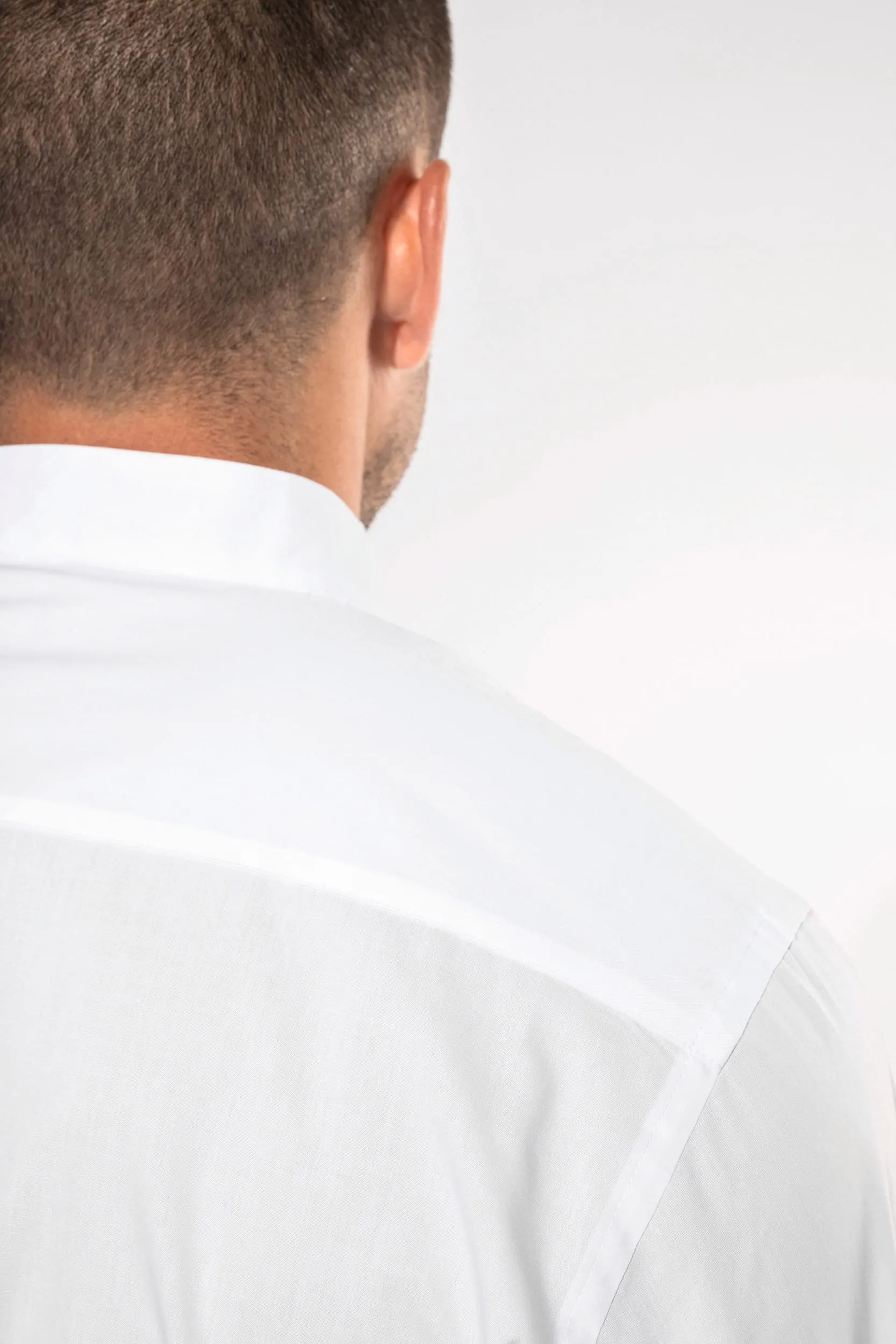 Camisa cuello mao  manga larga hombre