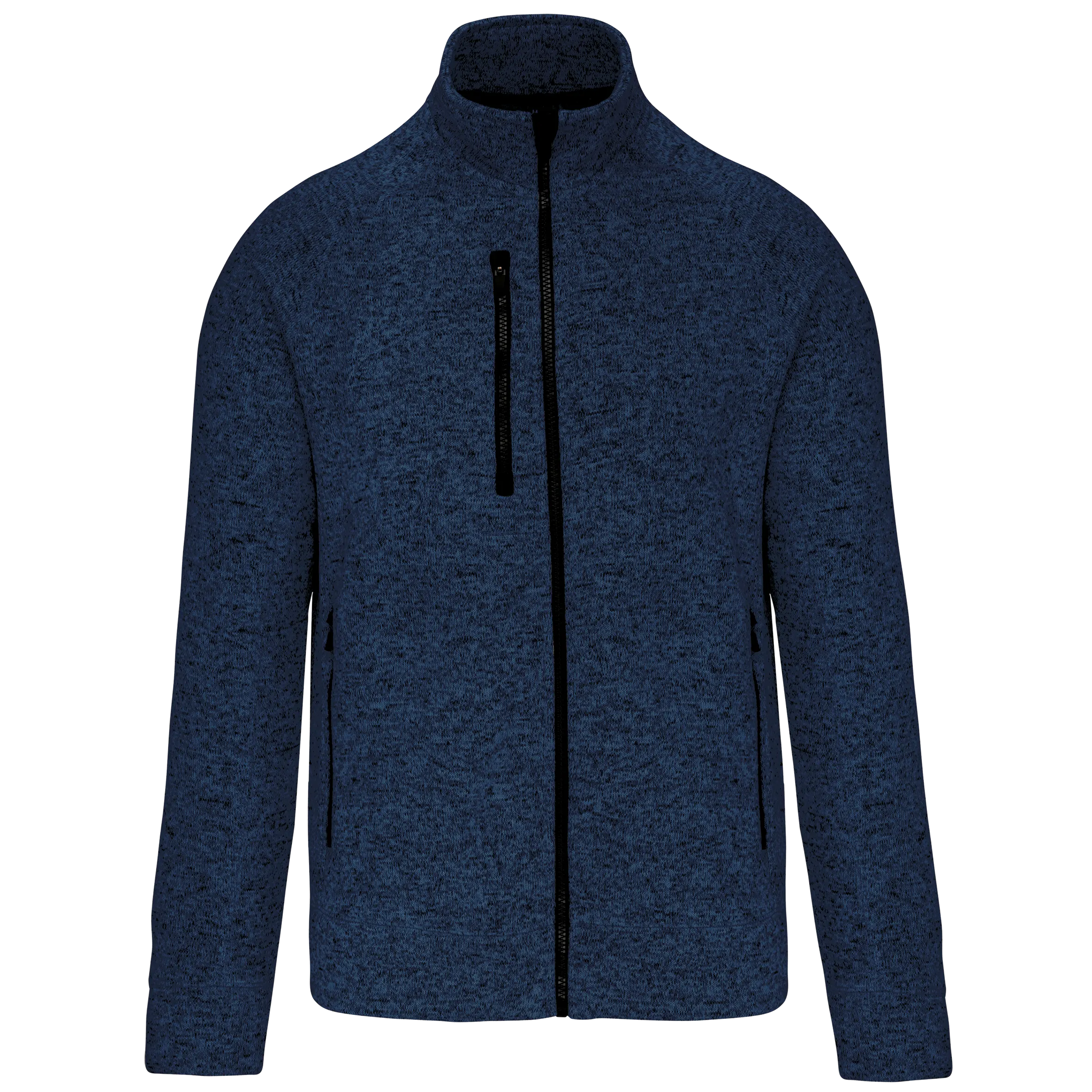 Chaqueta jaspeada con cremallera hombre