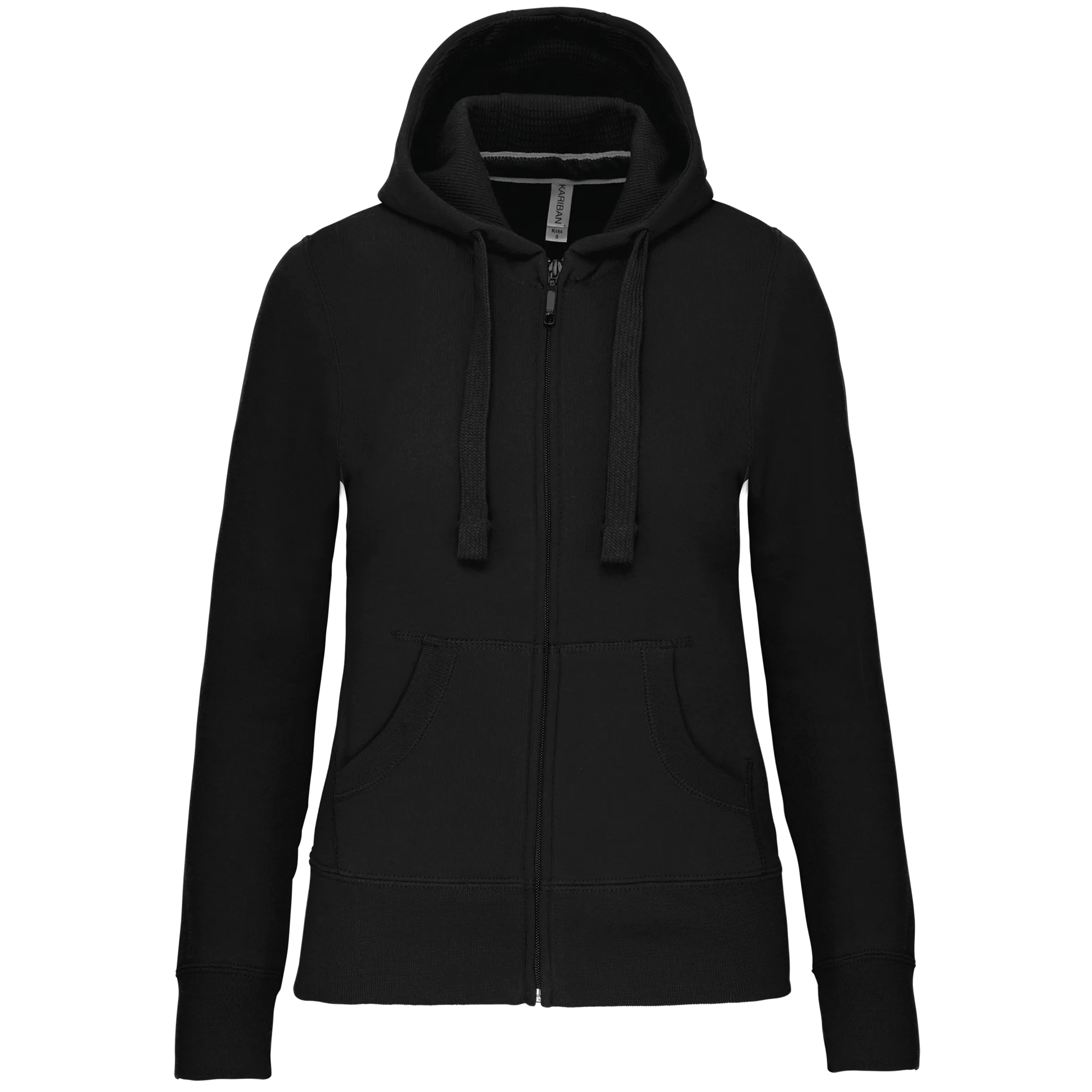 Sudadera con capucha y cremallera de mujer