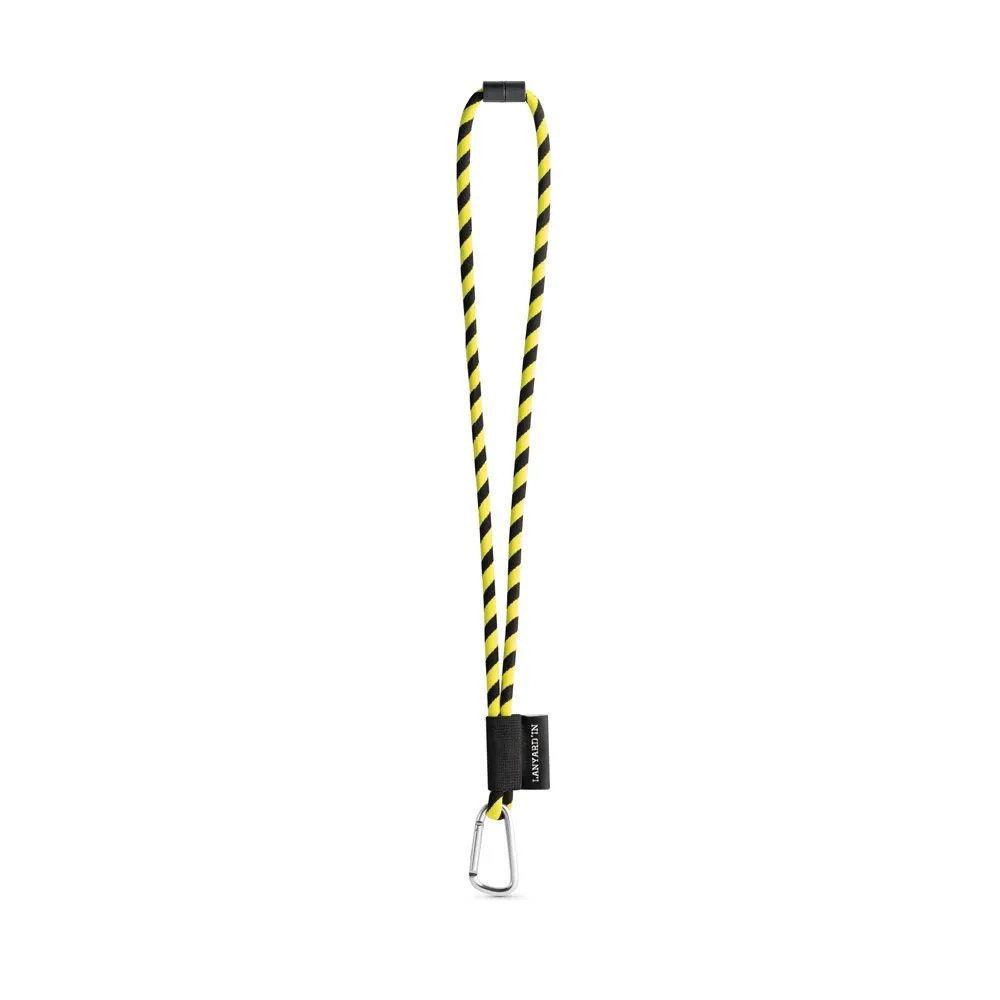 SET Lanyard TUBE Long (Ø 7 mm) con mosquetón en forma de D de 55 mm y cierre de seguridad de Ø 7 mm
