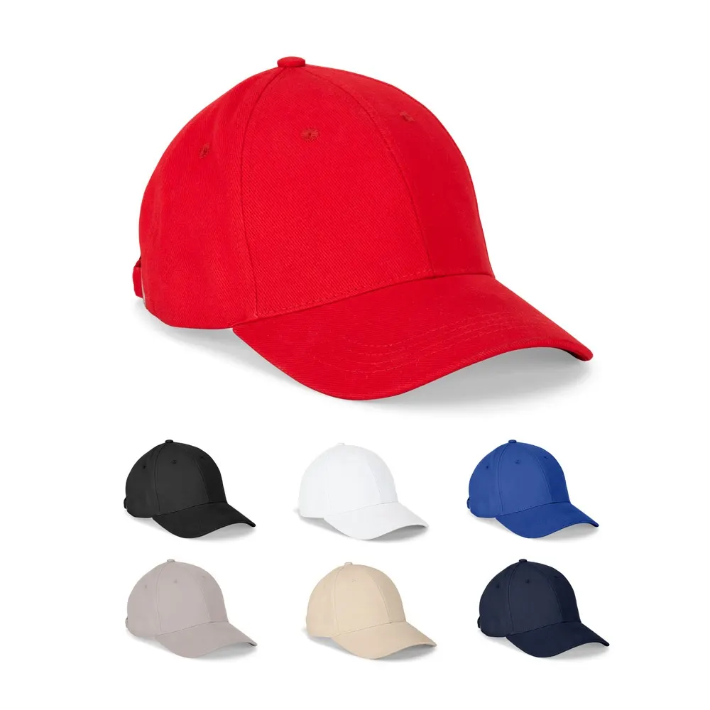 NATHAN. Gorra 100% algodón (260 g/m²) con 6 paneles