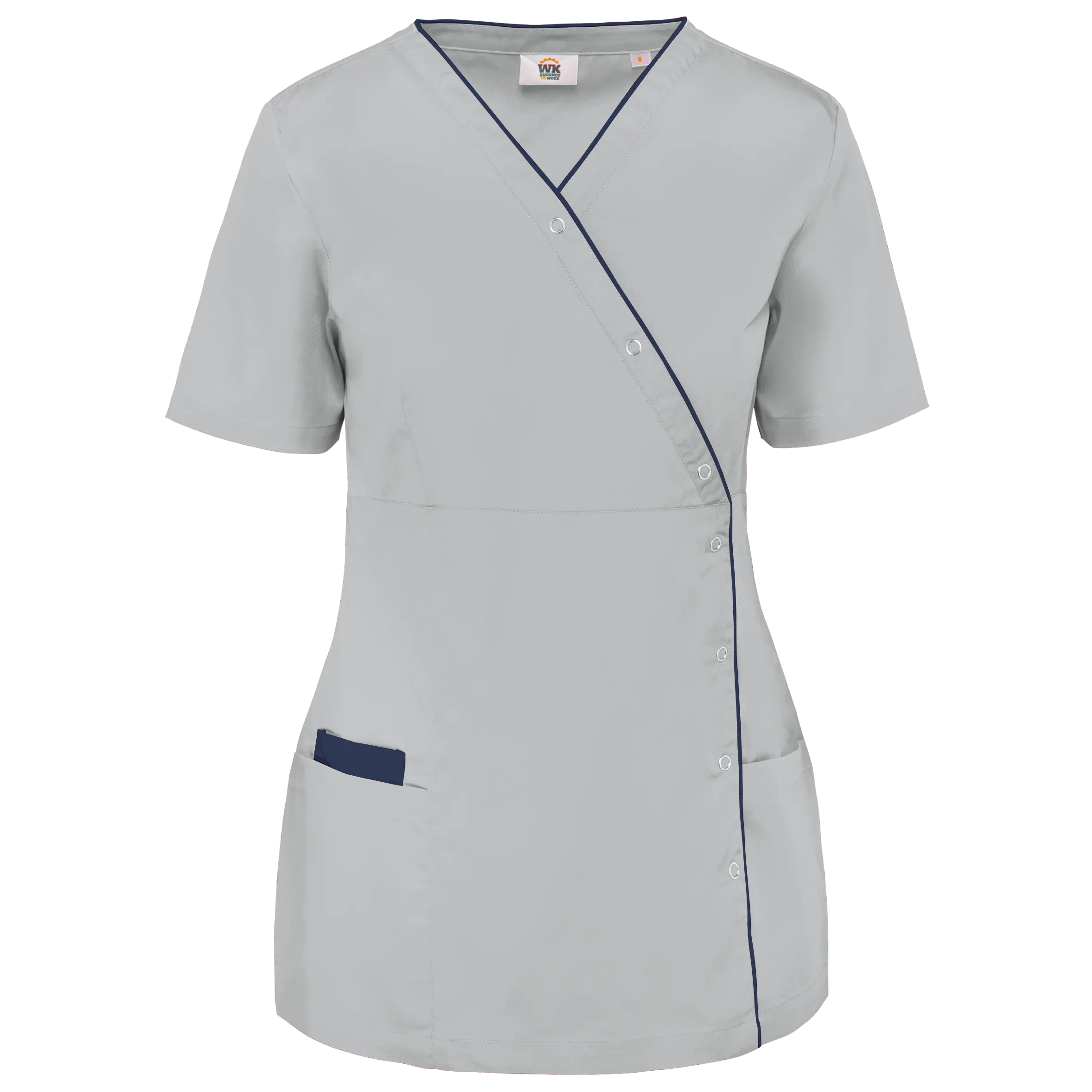 Blusa polialgodón con botones a presión mujer