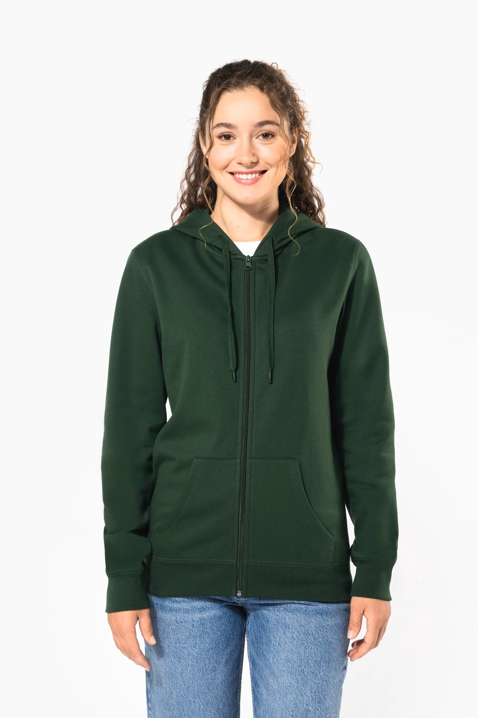Sudadera con capucha y cremallera reciclada unisex