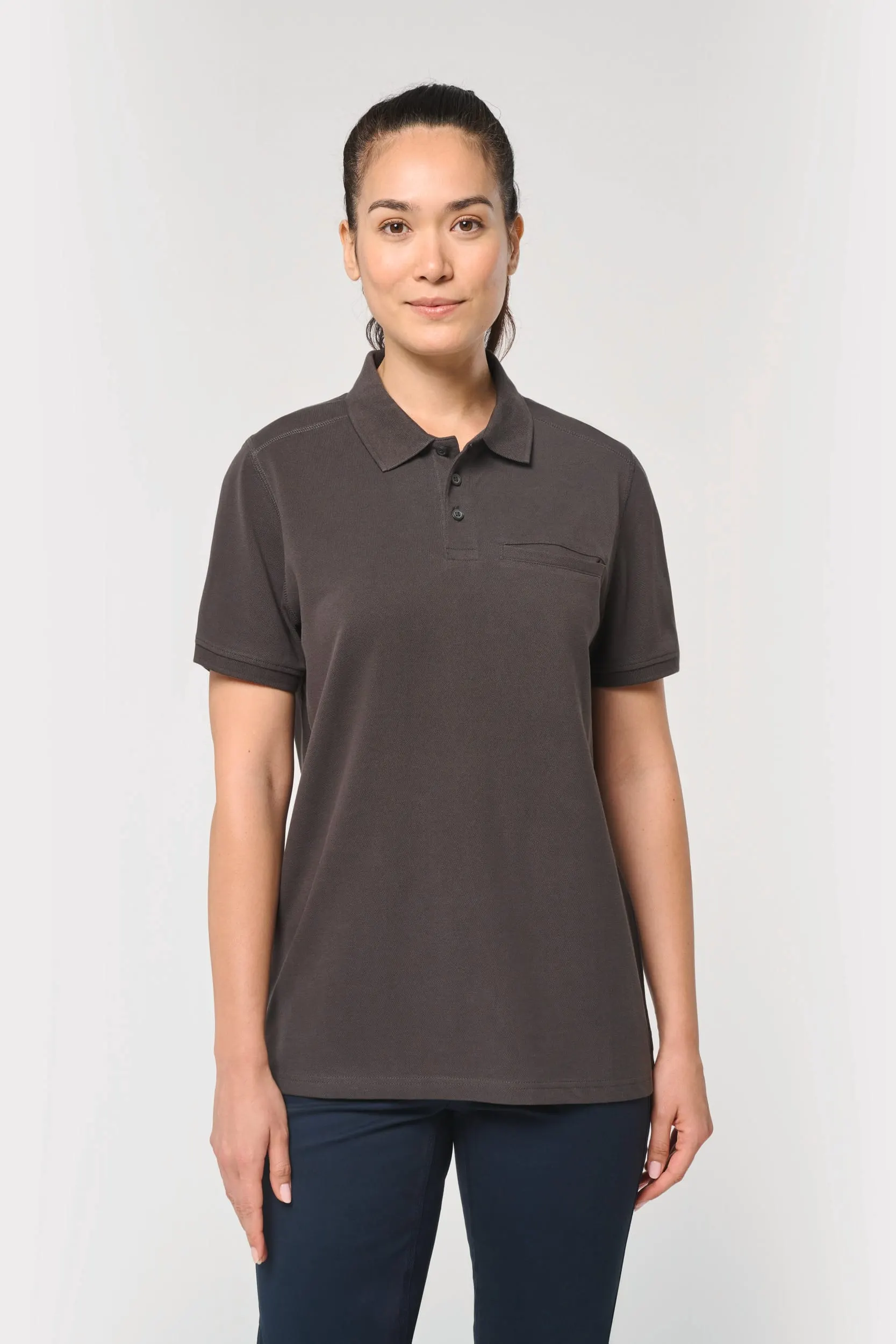 Polo ecorresponsable con bolsillo en el pecho unisex