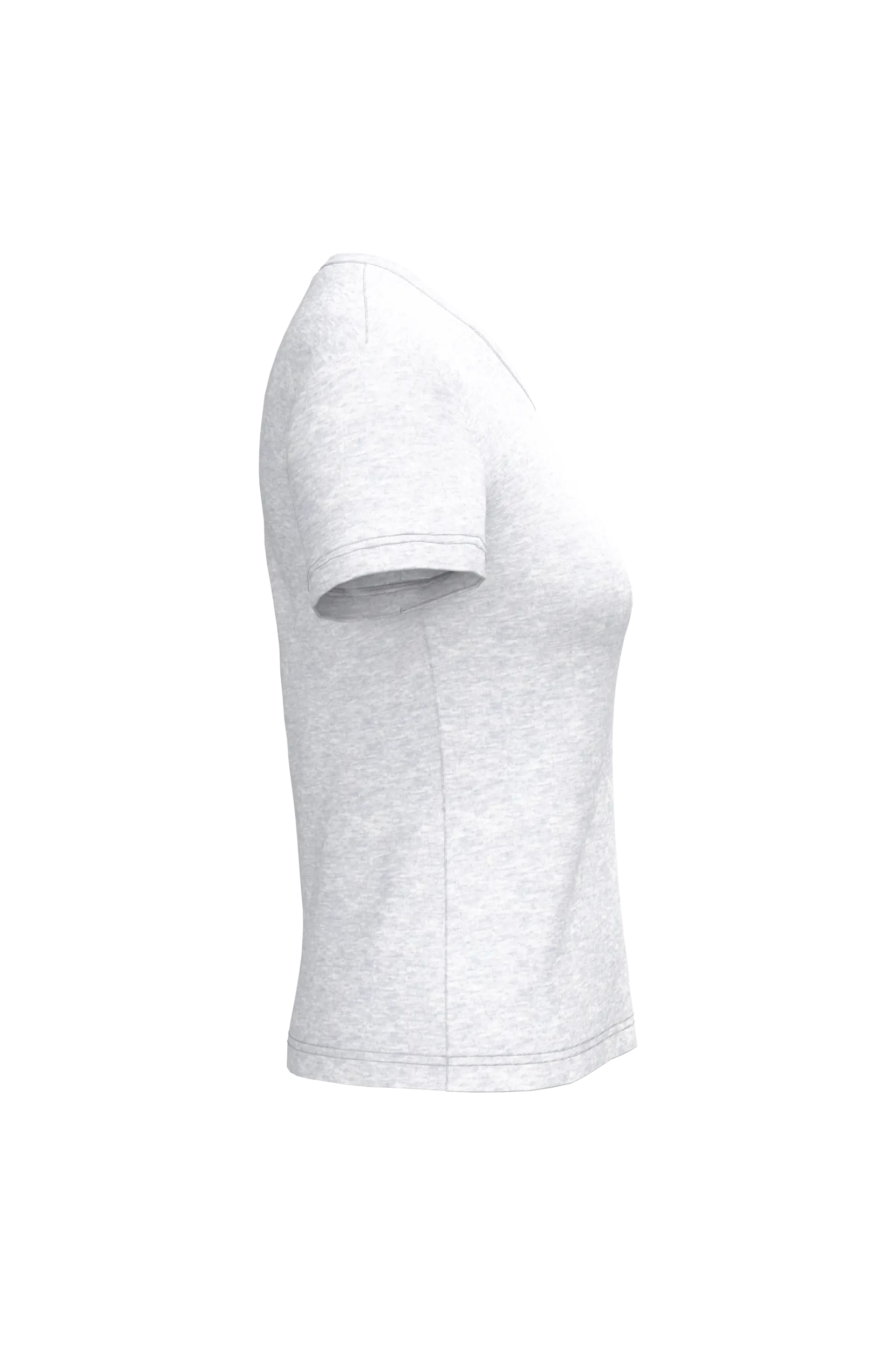 Camiseta de manga cota y cuello de pico mujer