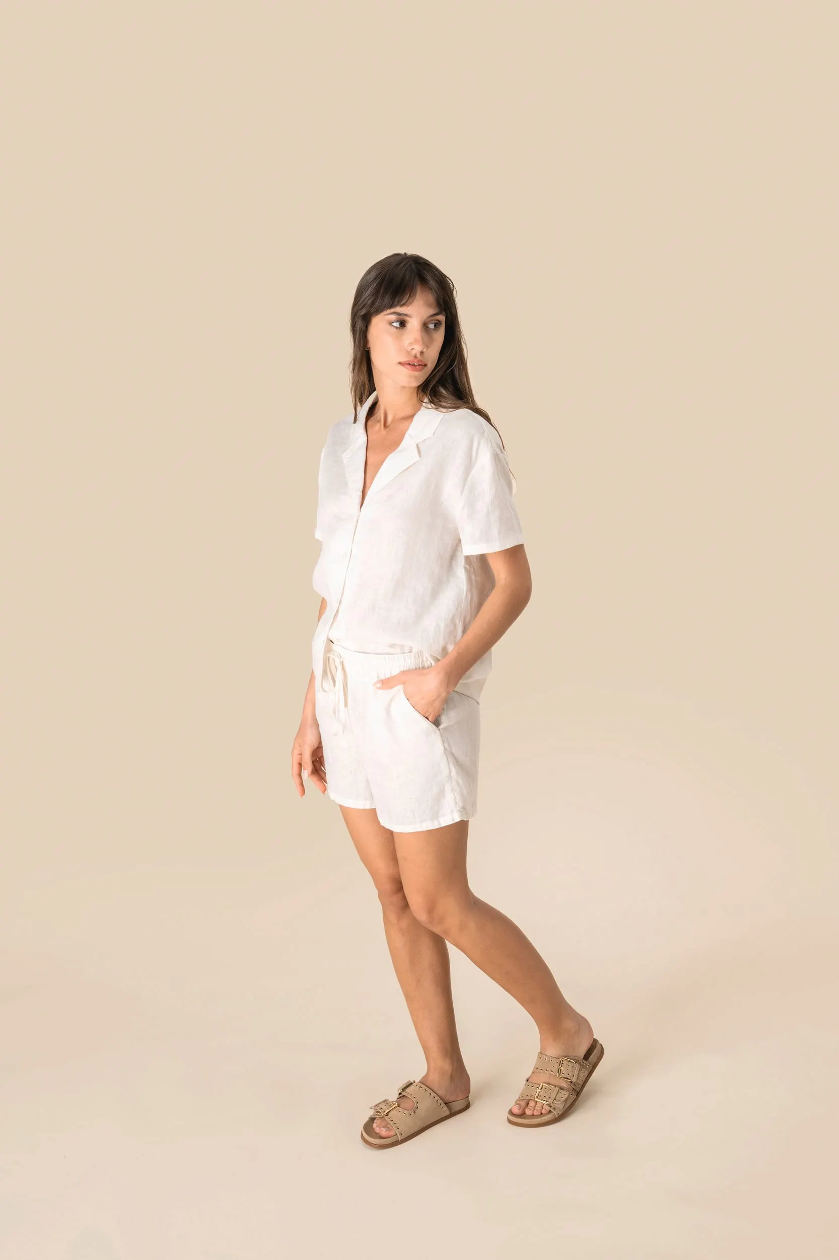 Short de lino mujer