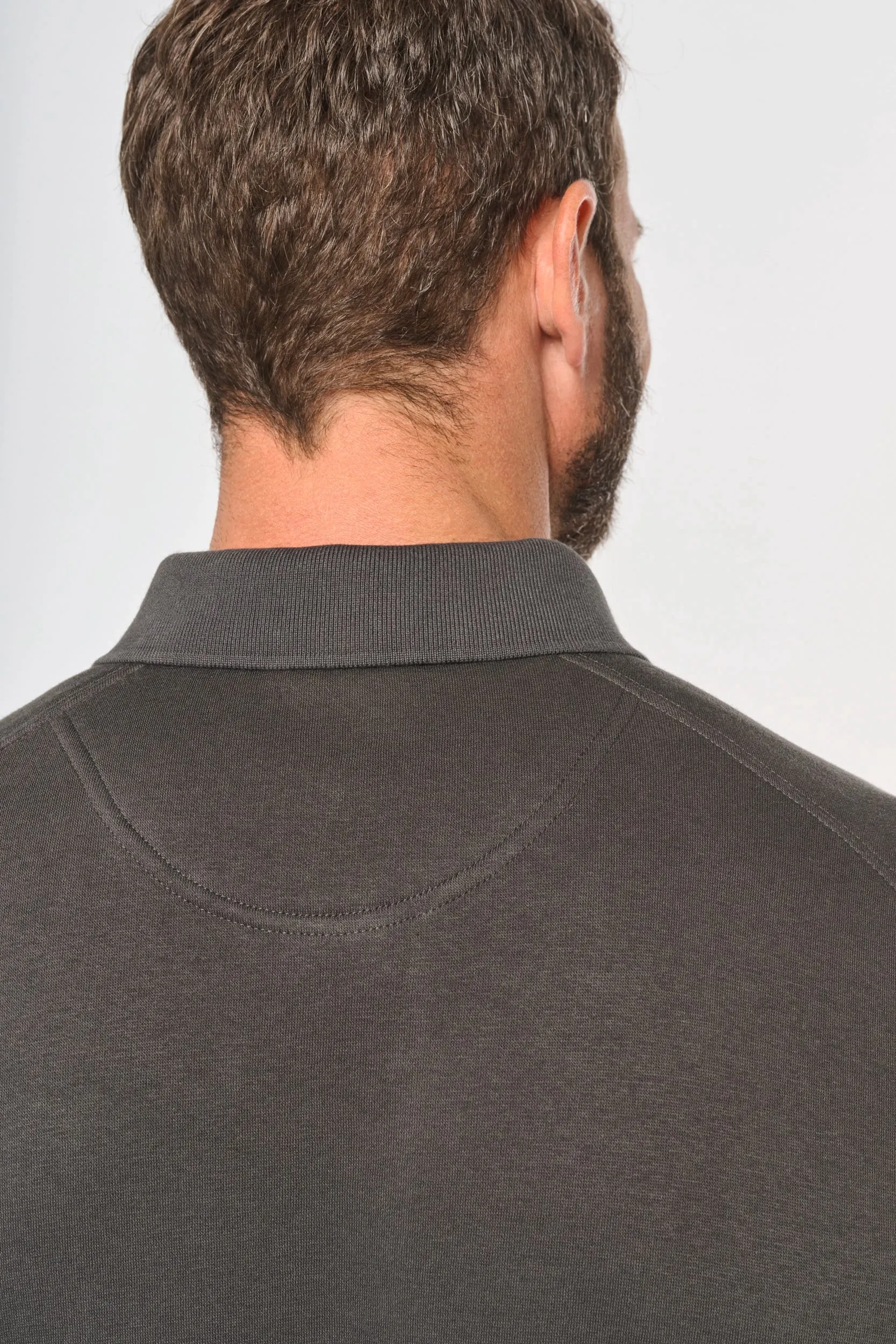 Sudadera cuello polo