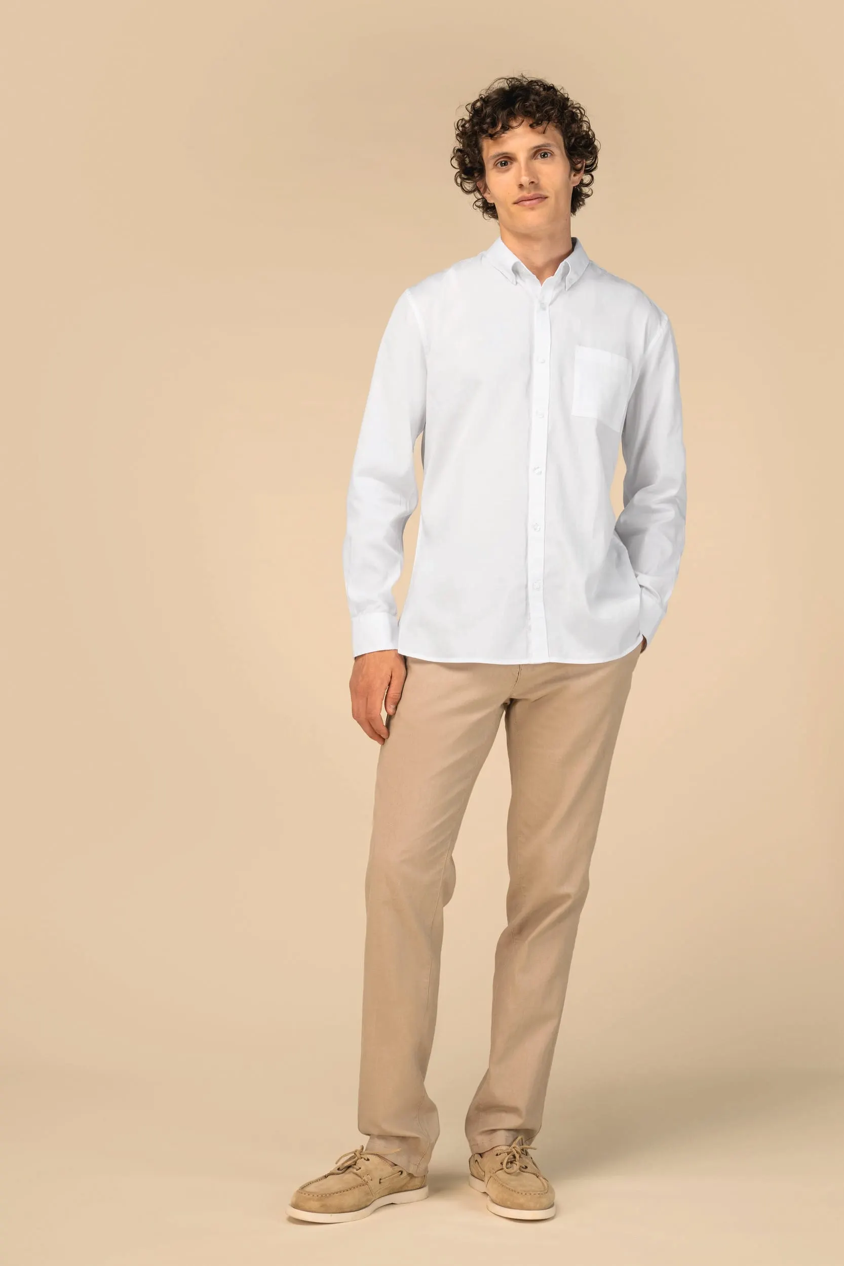 Camisa ecorresponsable de Lyocell y efecto lavado hombre
