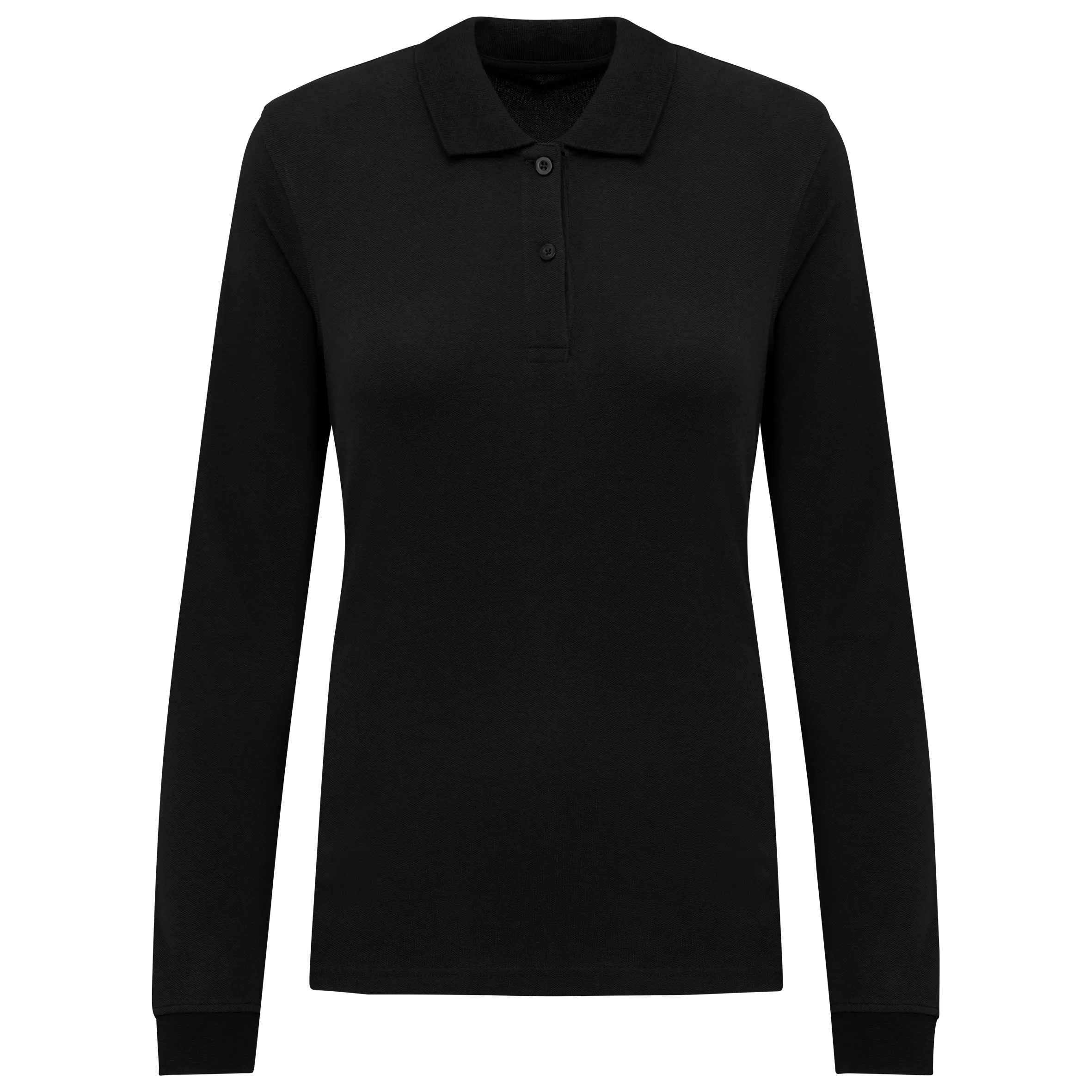Polo de punto piqué manga larga Bio180 mujer