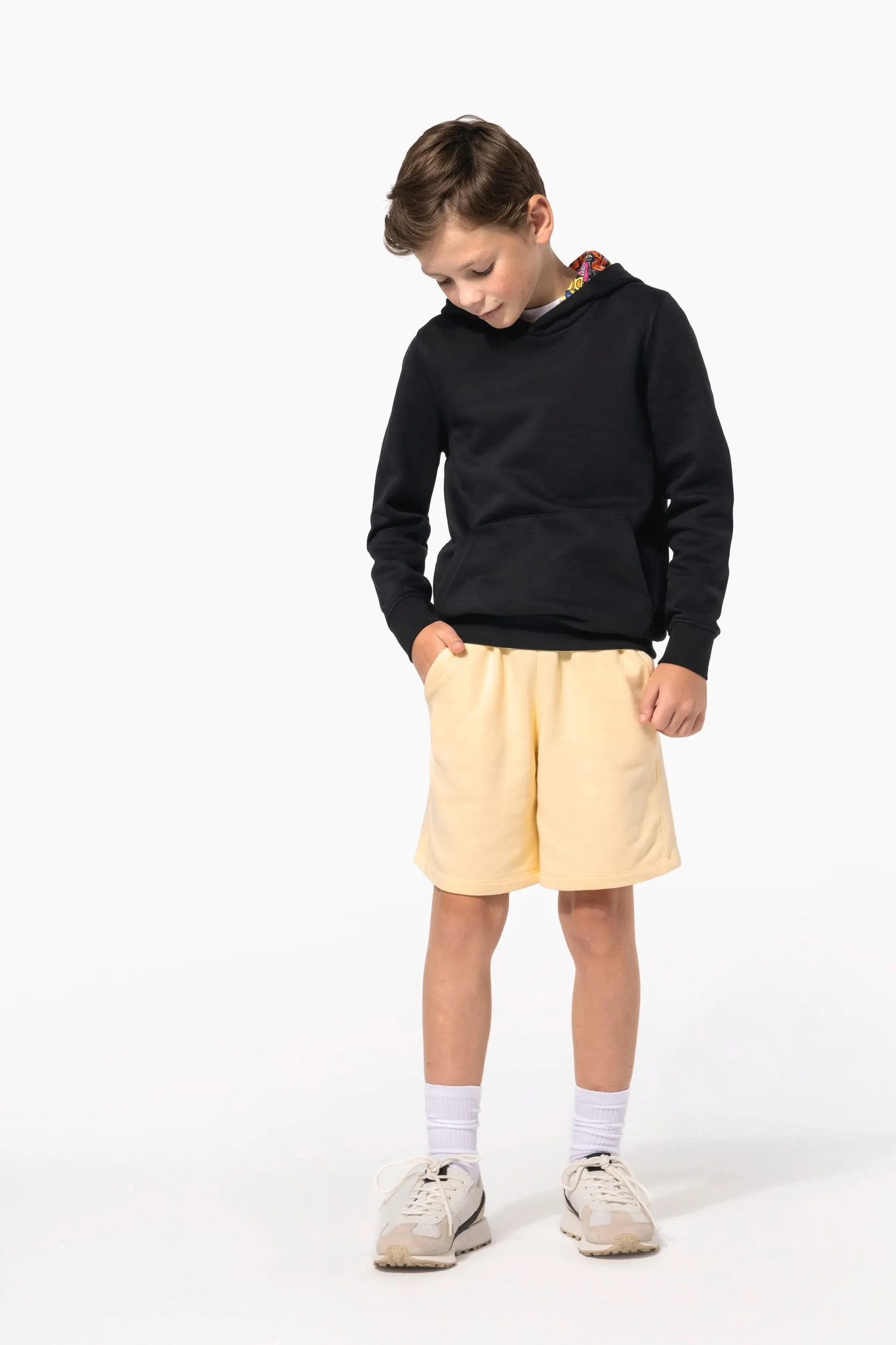 Sudadera con capucha de forro contrastado infantil