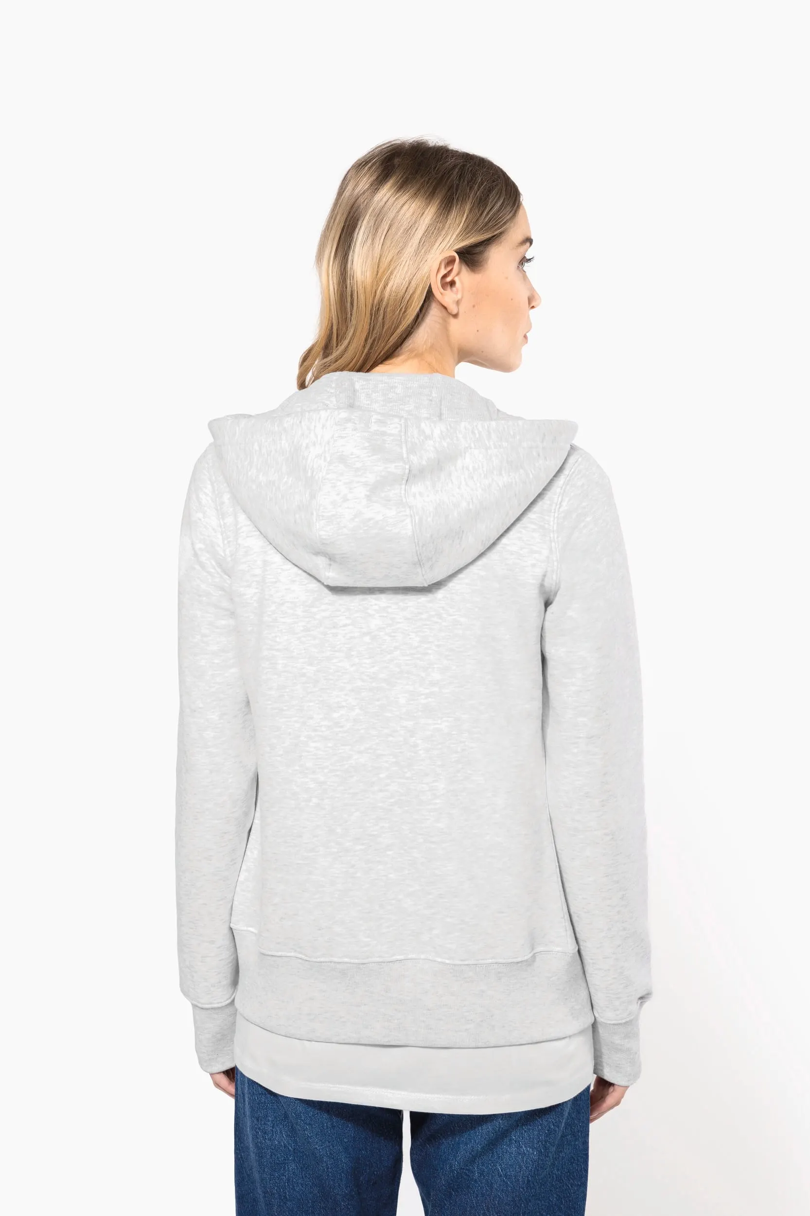 Sudadera con capucha y cremallera de mujer