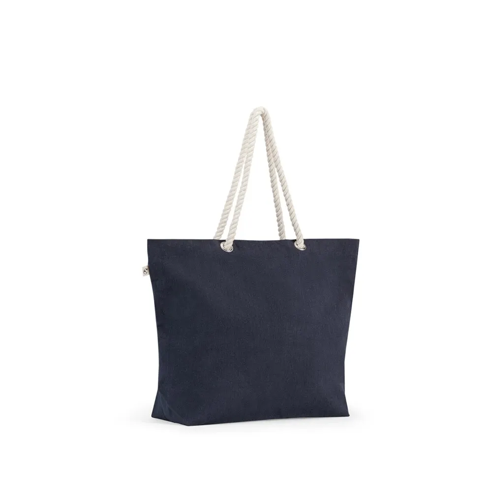 ATHENS. Bolsa de playa en algodón reciclado (70%) y poliéster reciclado (30%) (220 g/m²)