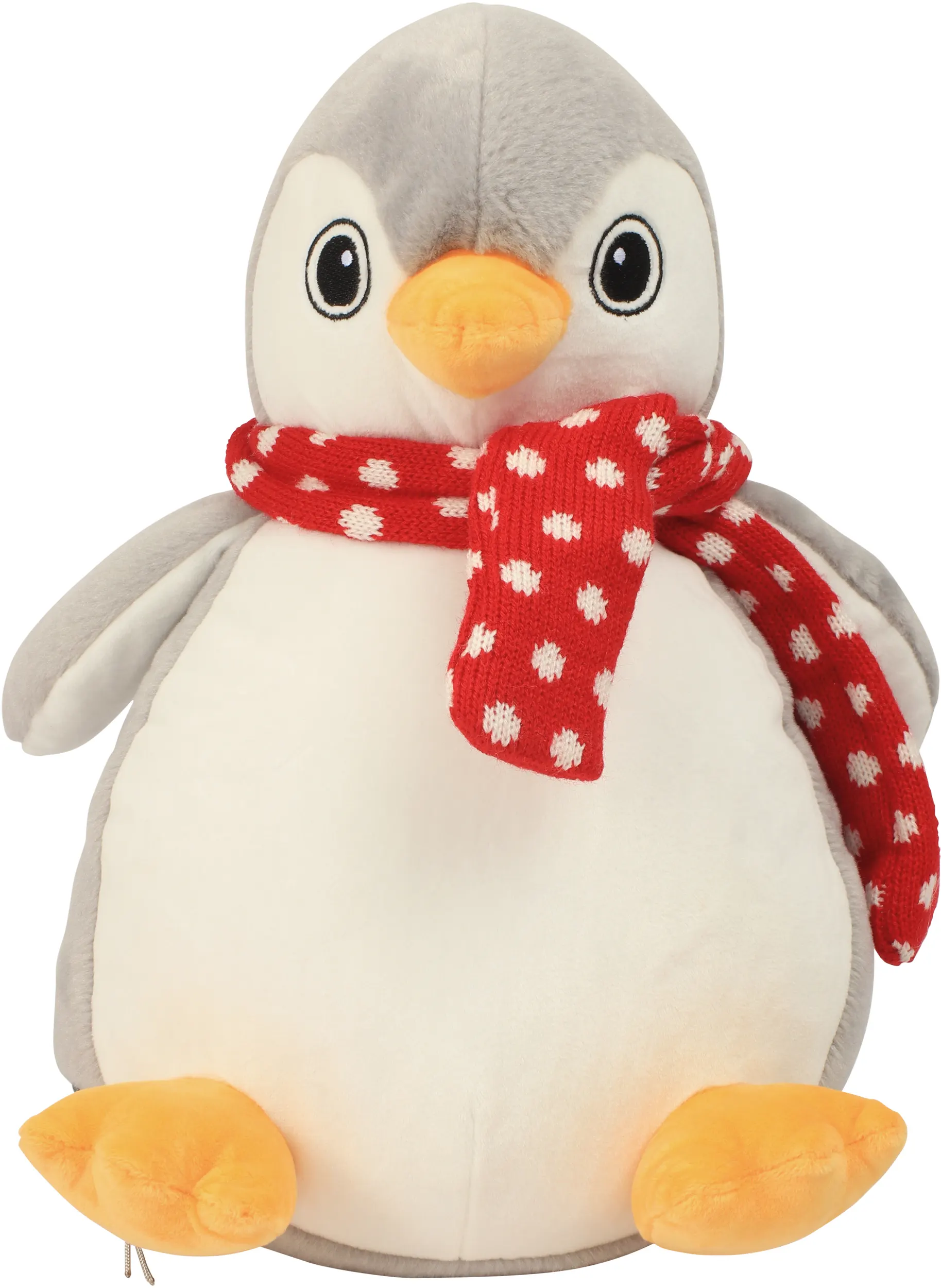 Pingüino de peluche con cremallera