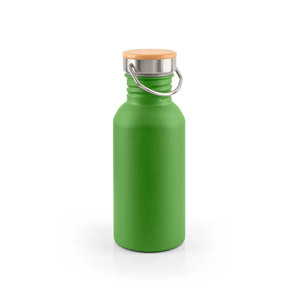 EWING. Botella de acero inoxidable de pared simple (90% reciclada)