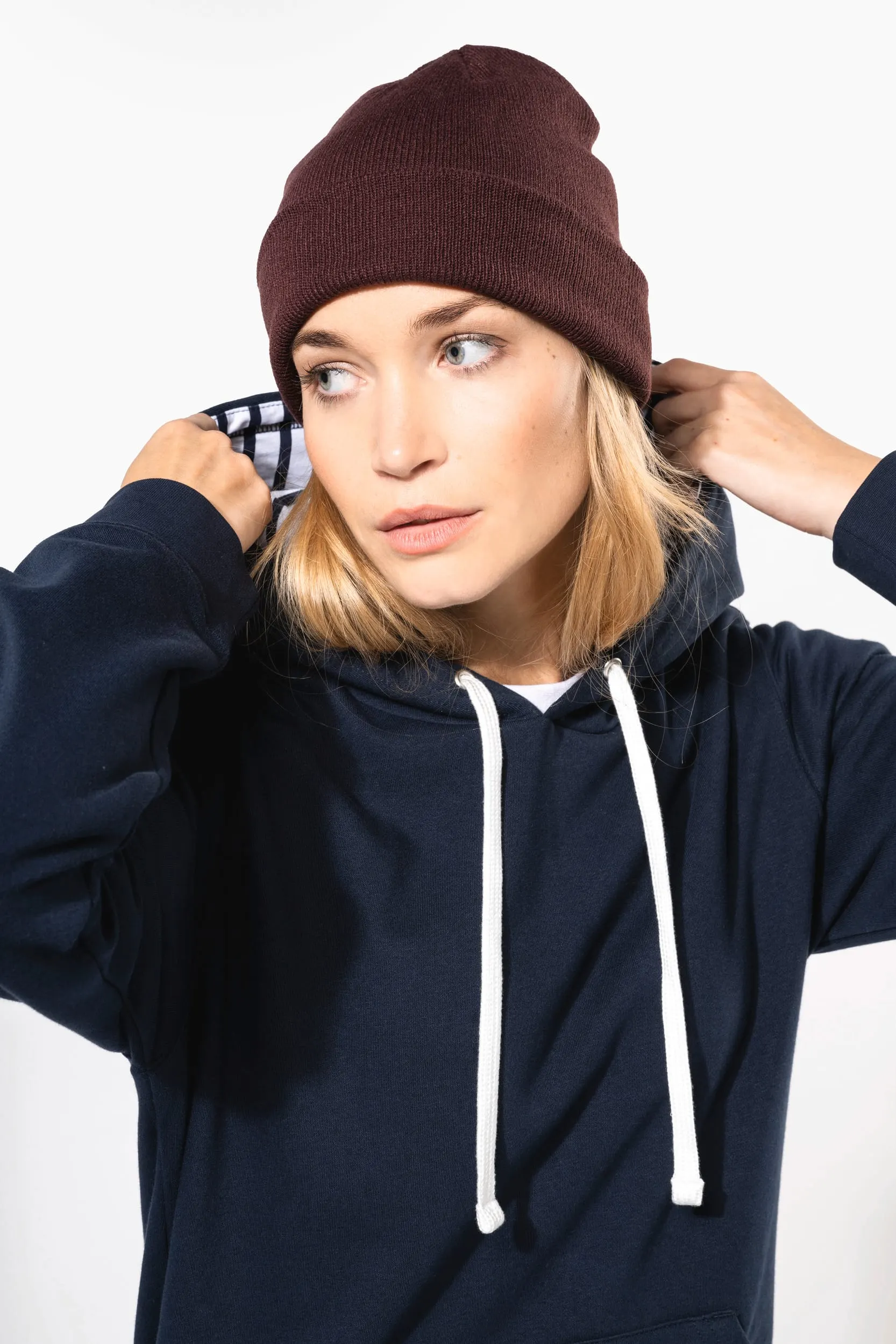 Sudadera con capucha de forro contrastado  - Unisex