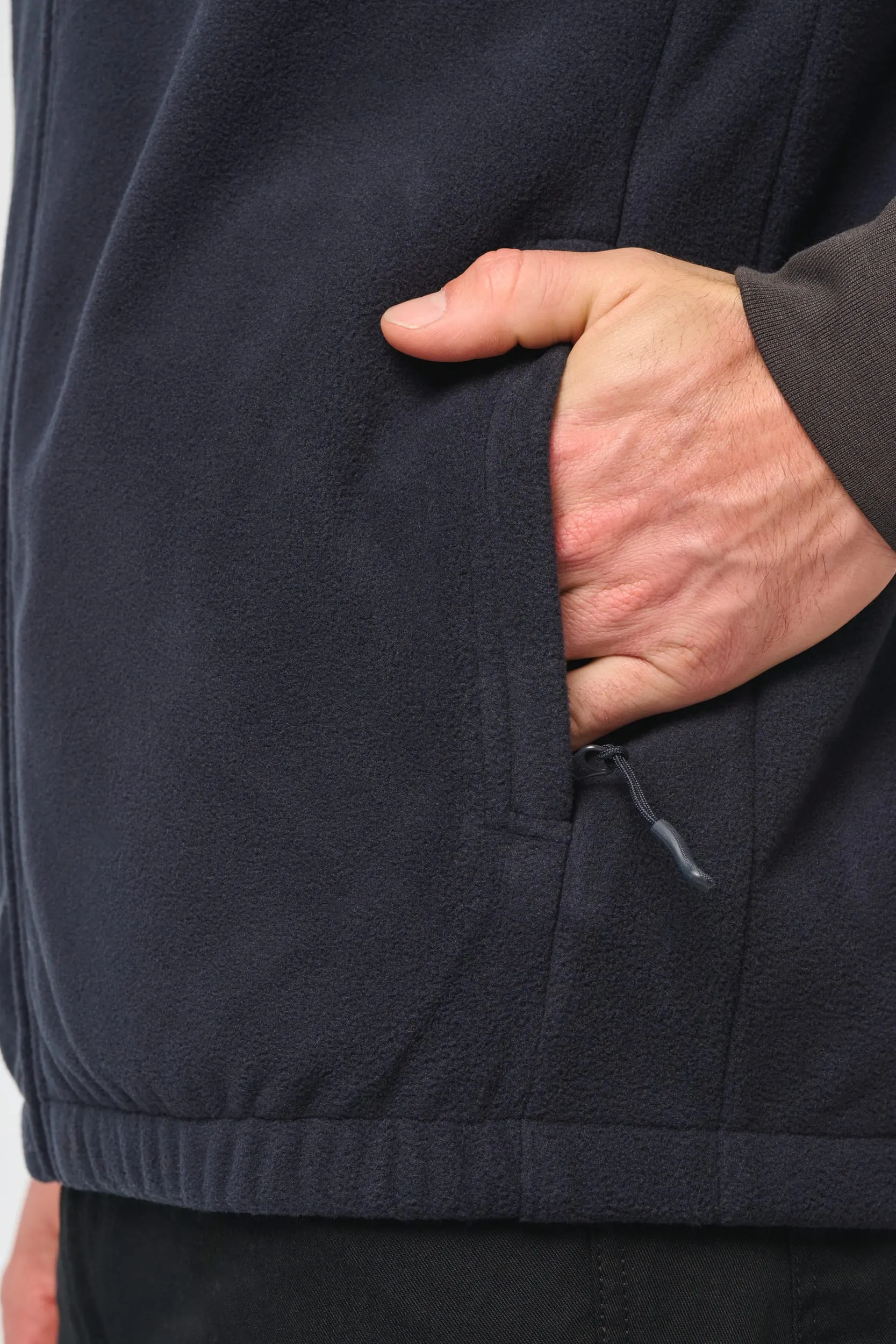 Chaqueta polar con mangas amovibles hombre