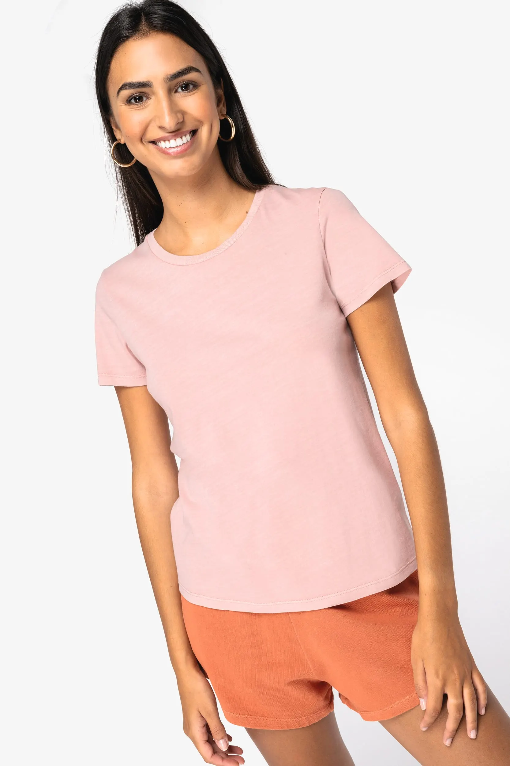Camiseta ecorresponsable efecto lavado mujer