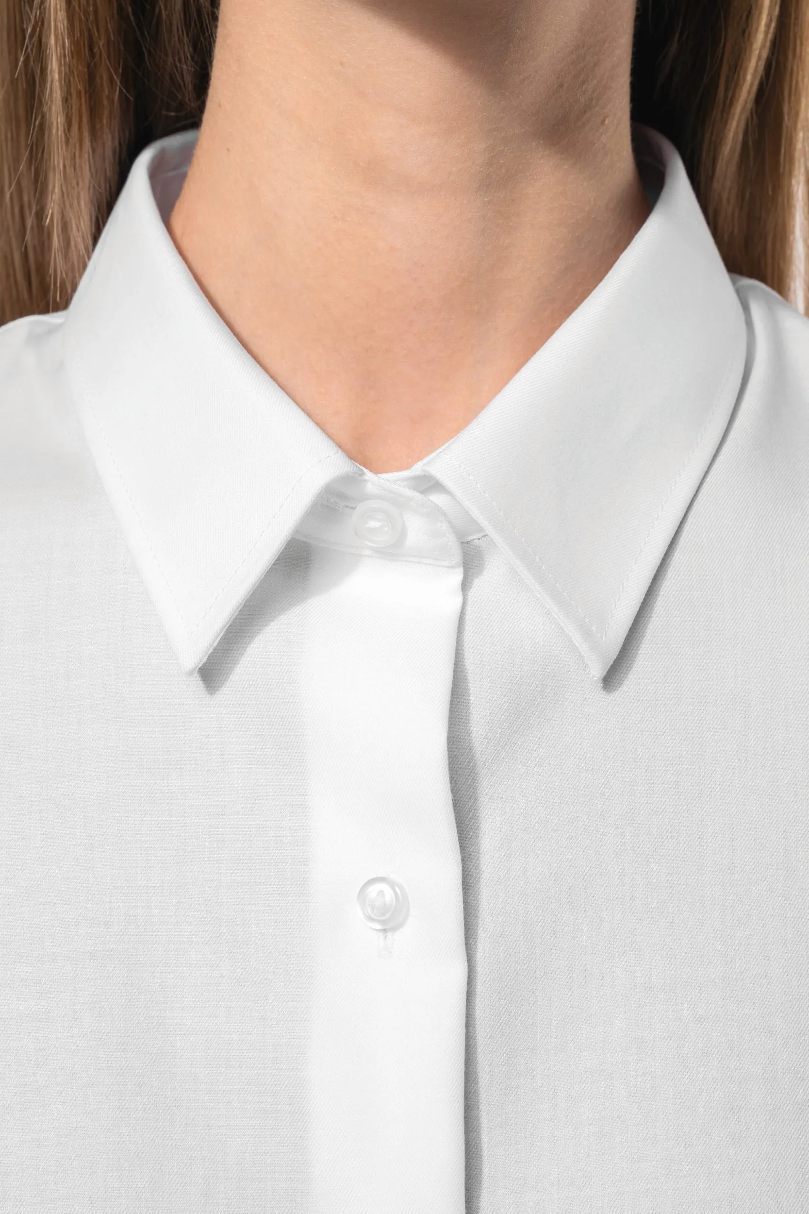 Camisa no-plancha manga larga mujer