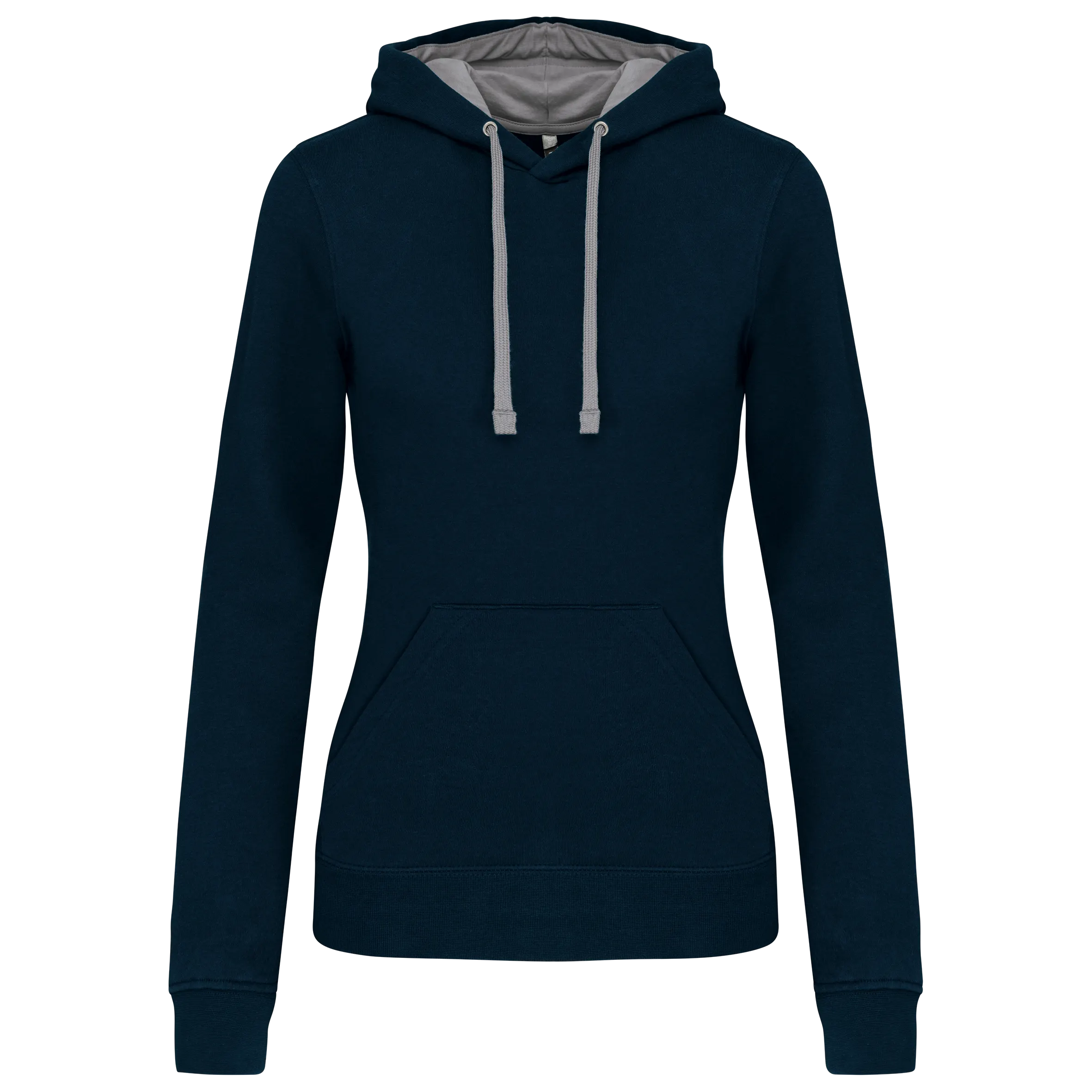 Sudadera capucha contrastada mujer