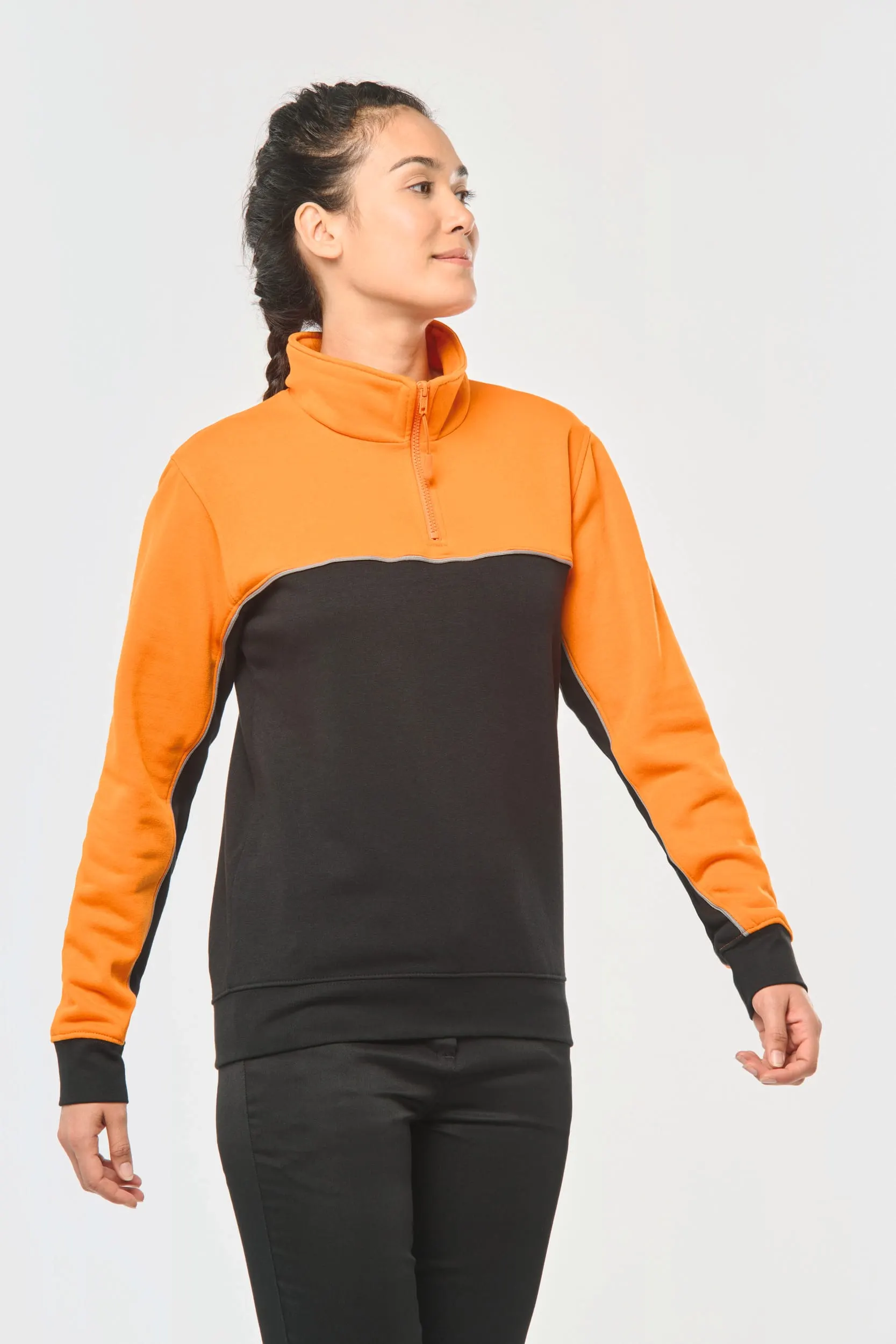 Sudadera 1/4 cremallera ecorresponsable– Unisex