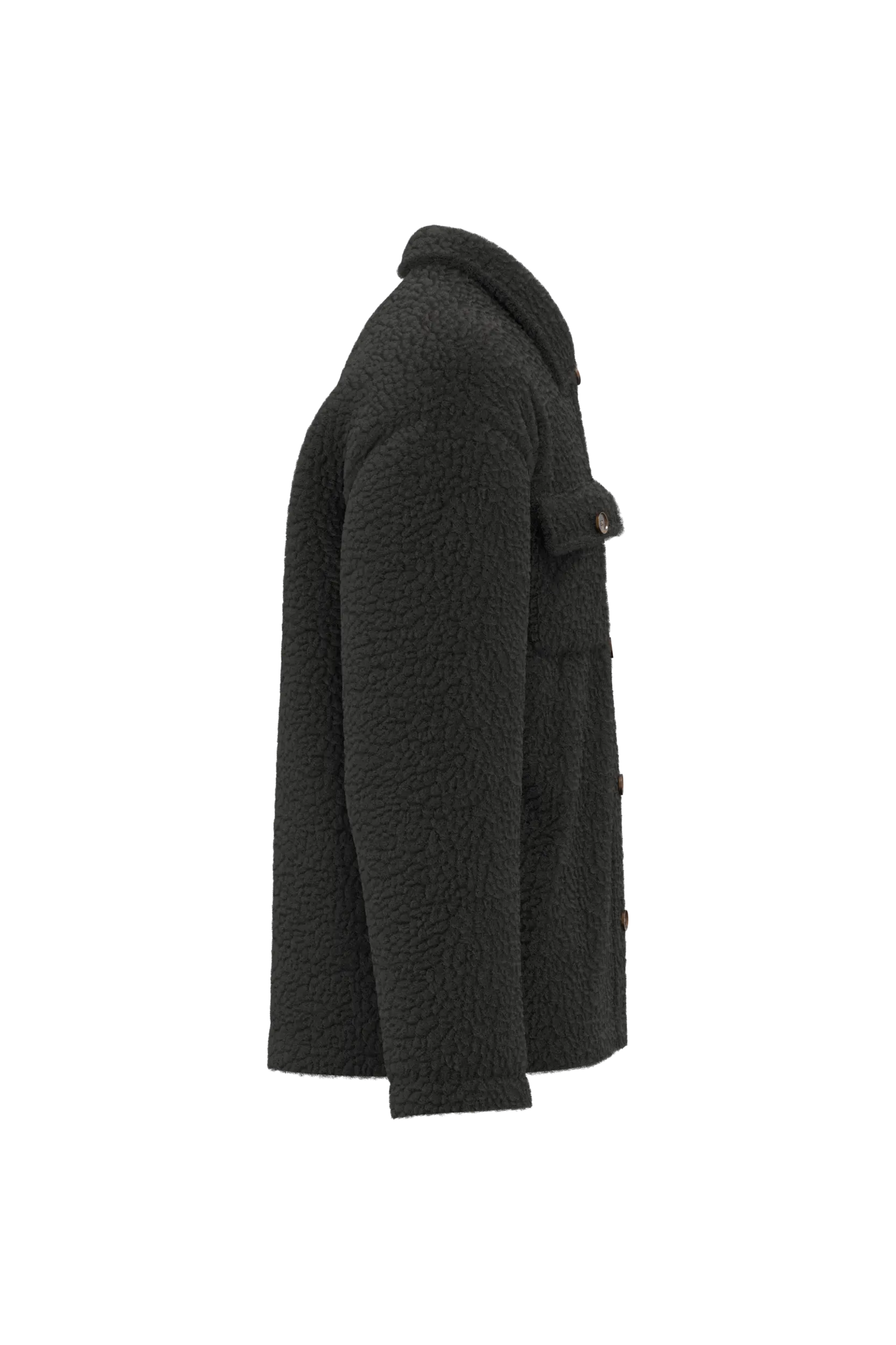 Sobrecamisa de sherpa con hombros caídos unisex