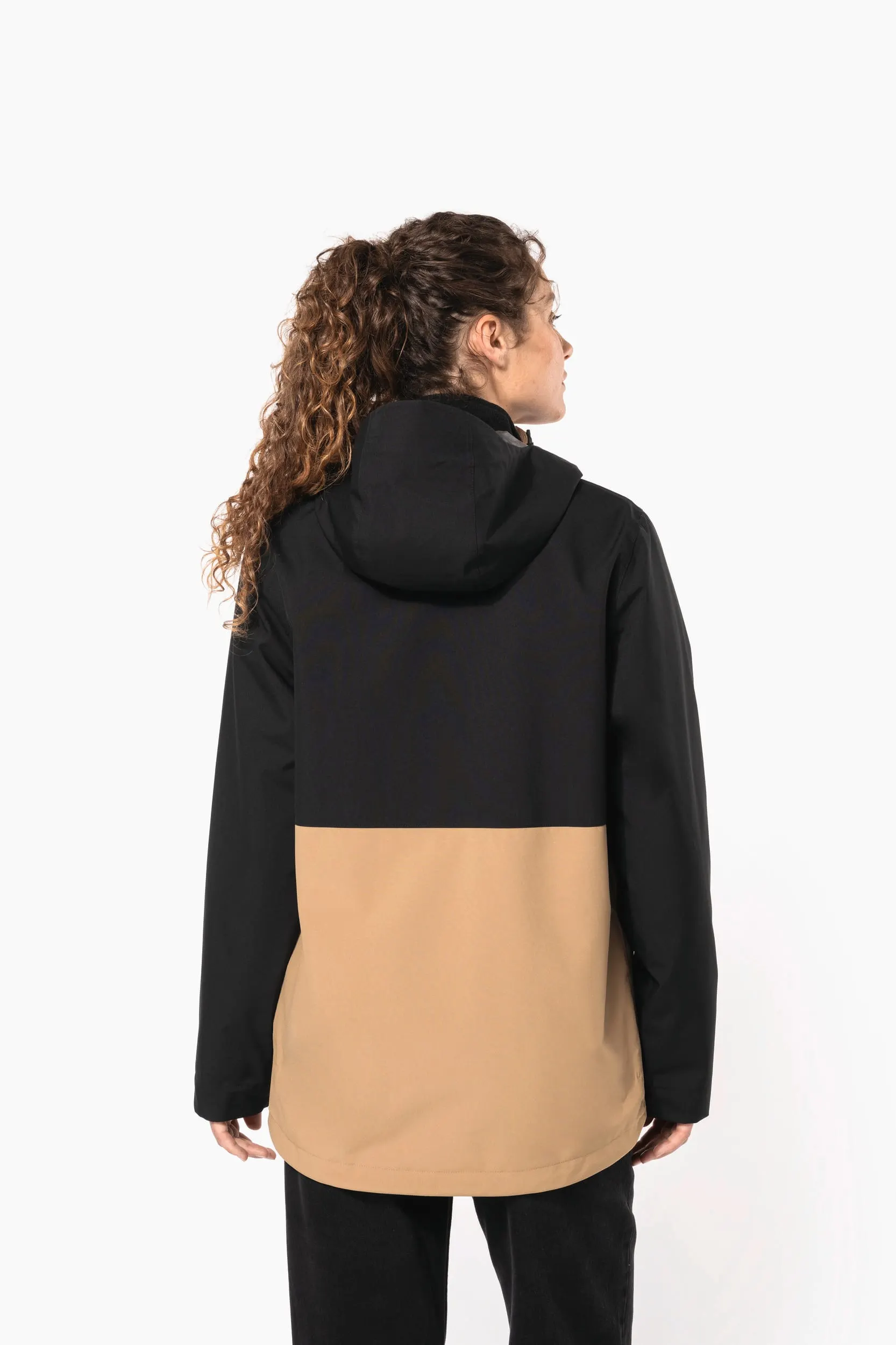 Parka 3 en 1 impermeable con capucha bicolor unisex