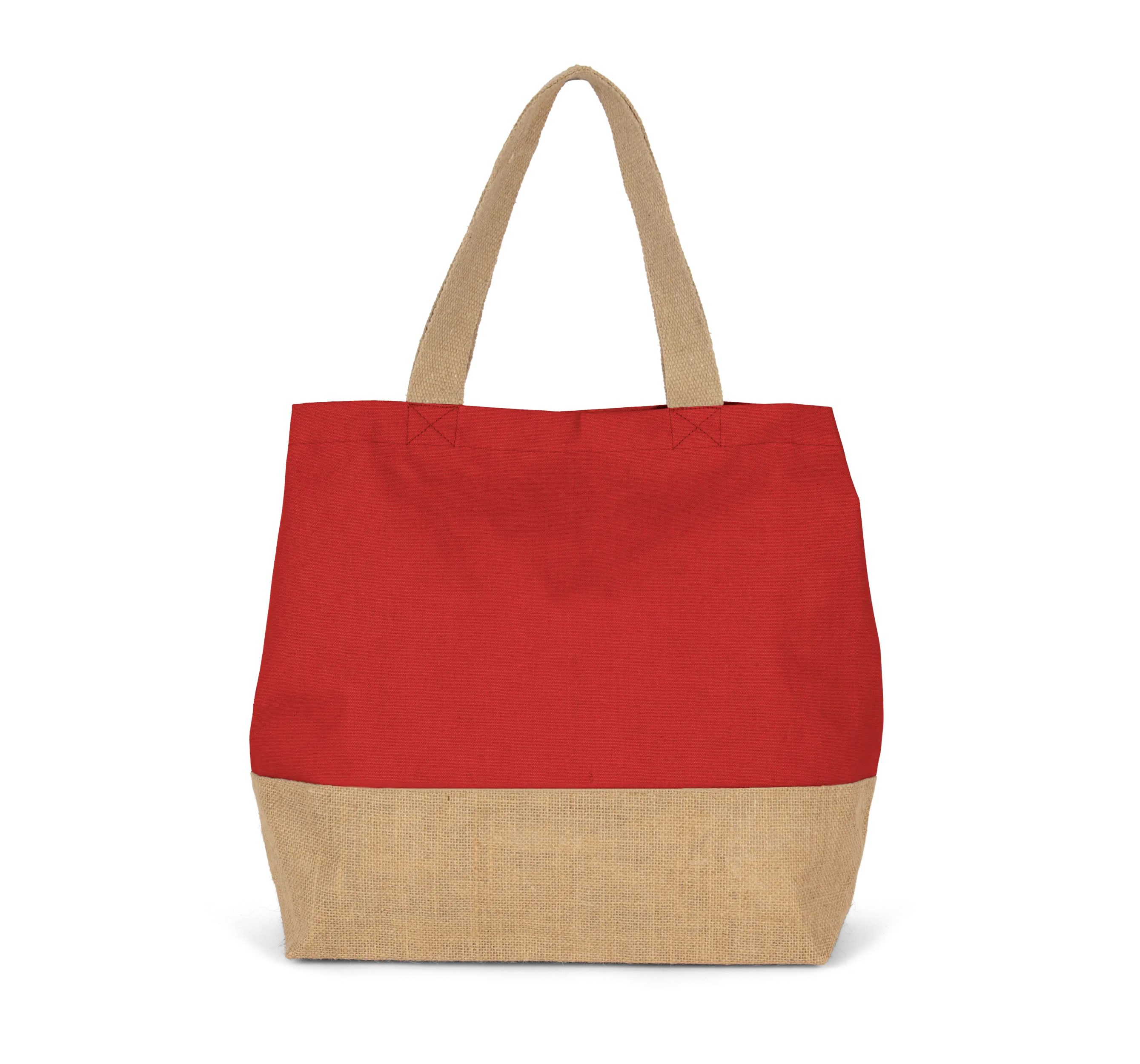 Bolsa shopper de yute & algodón canvas