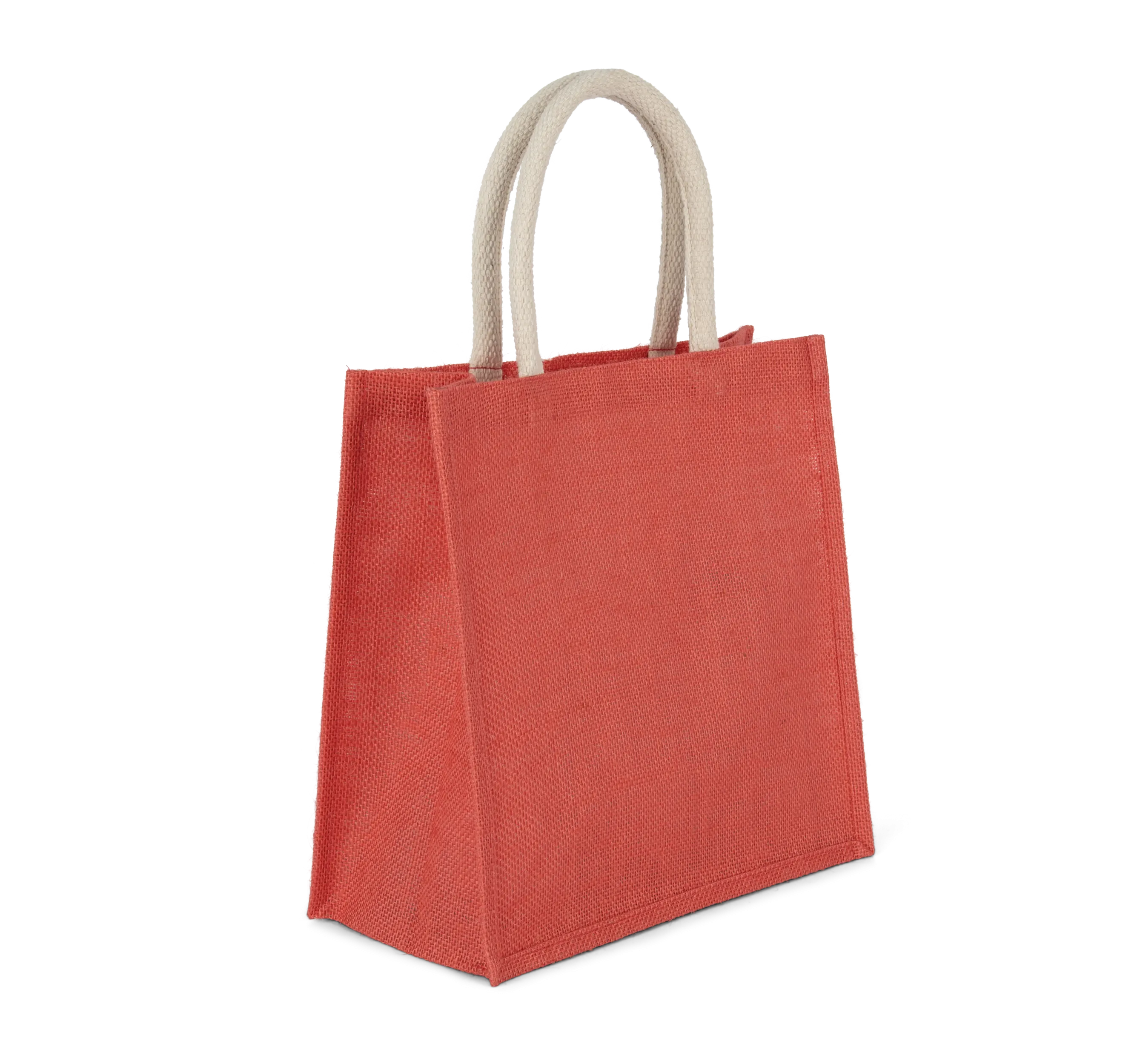 Bolsa estilo tote de tela de yute, modelo grande