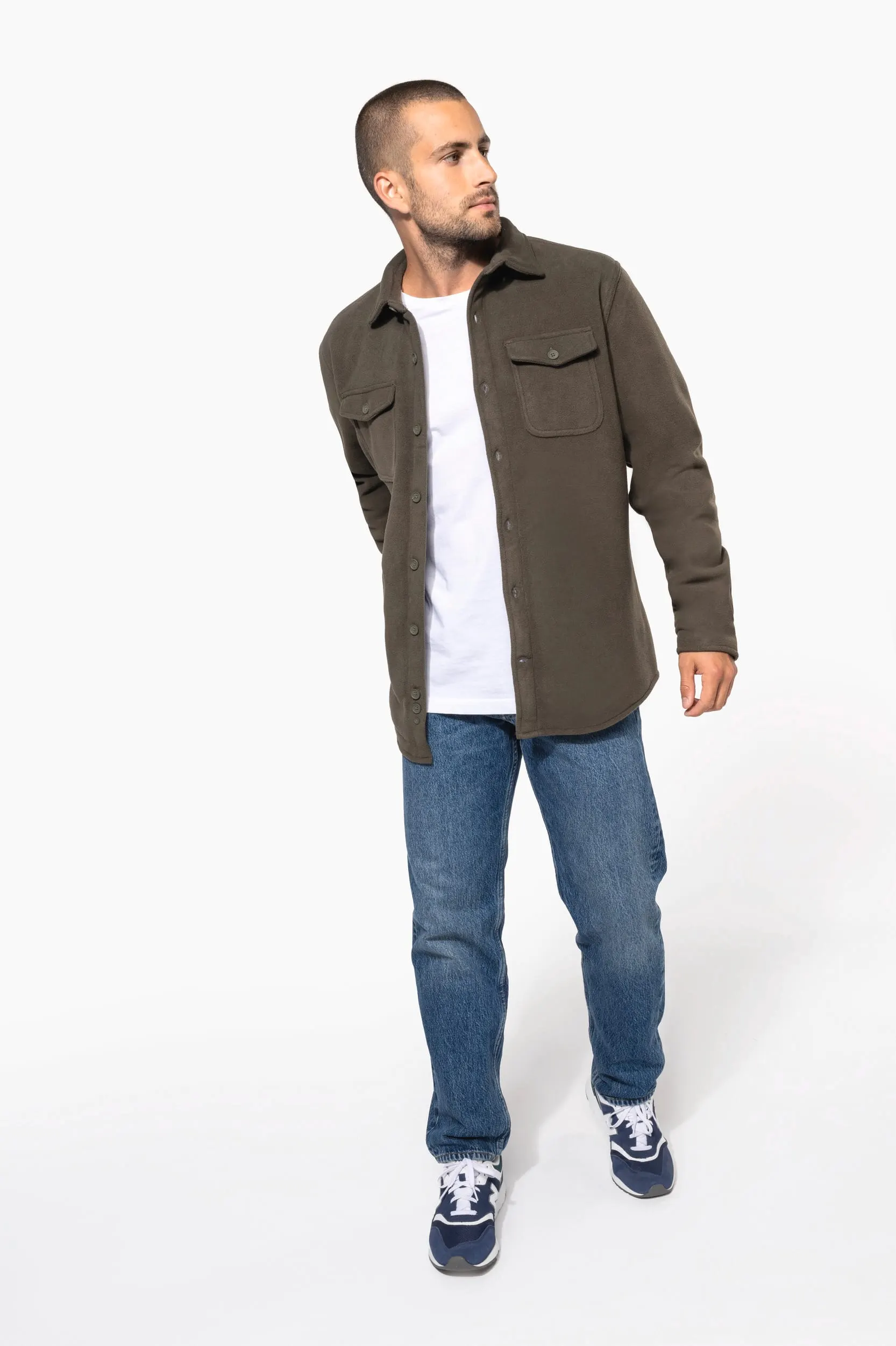 Sobrecamisa polar con forro de sherpa