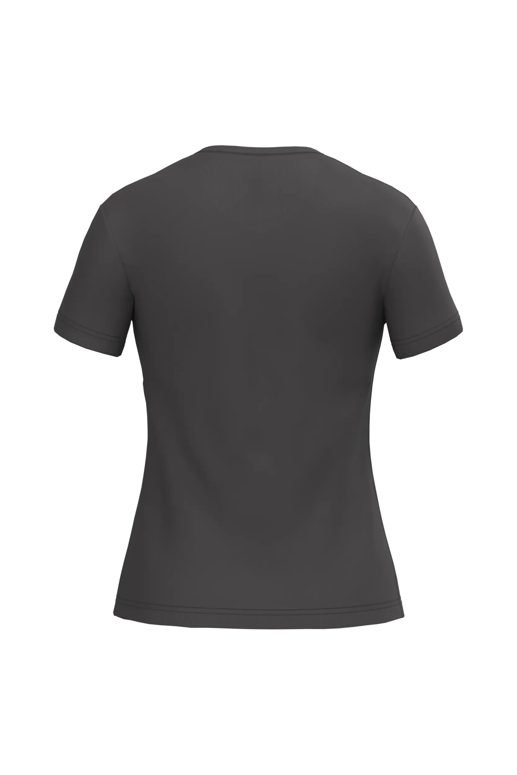Camiseta de manga cota y cuello de pico mujer