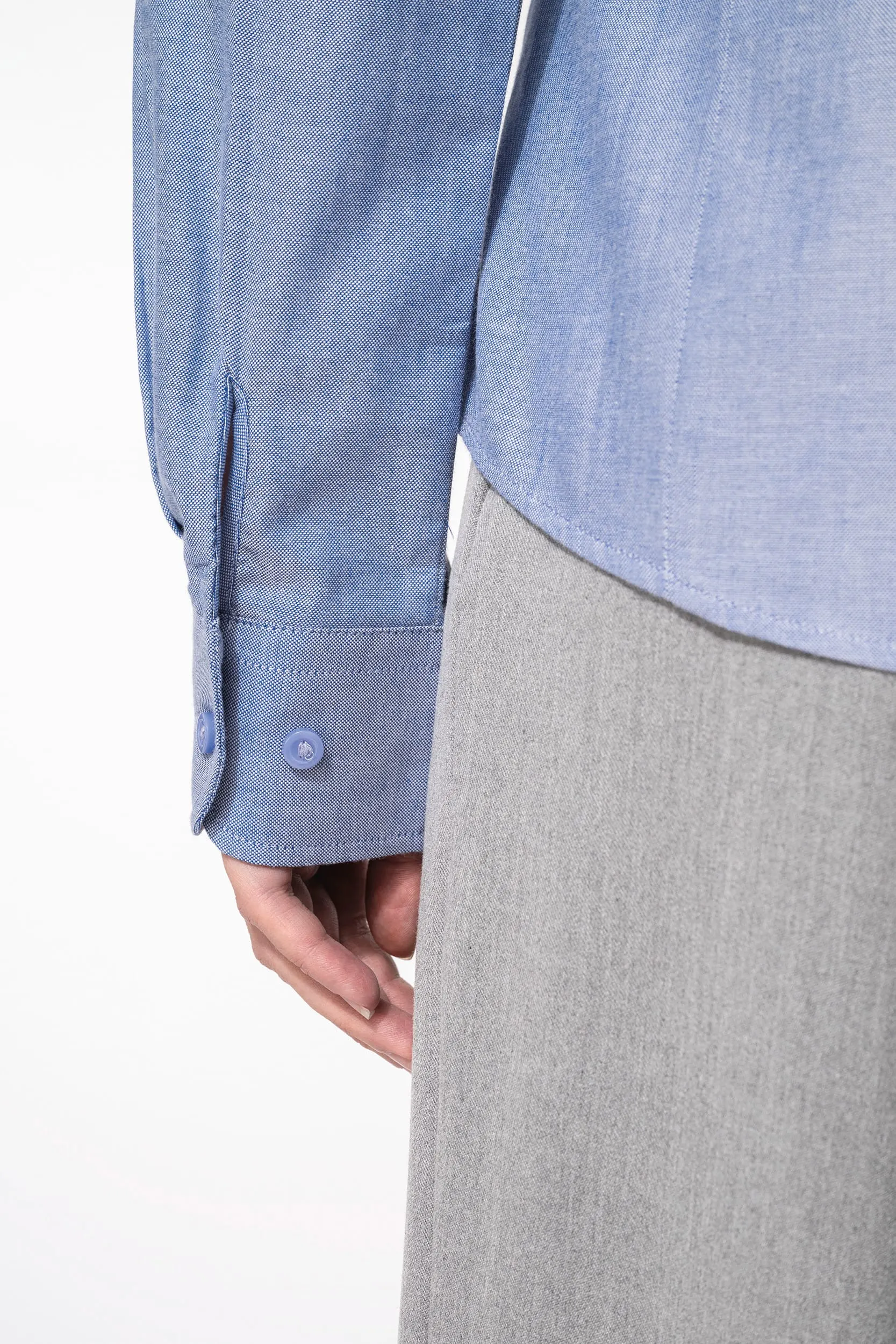 Camisa oxford manga larga mujer