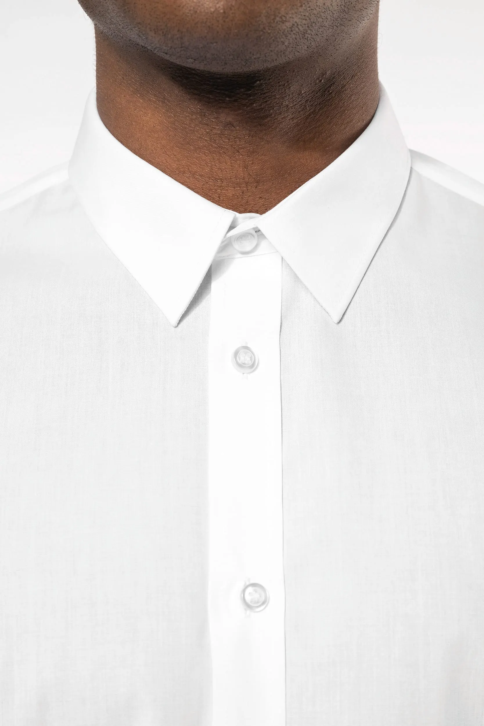 Camisa de popelina de polialgodón de fácil cuidado para hombre