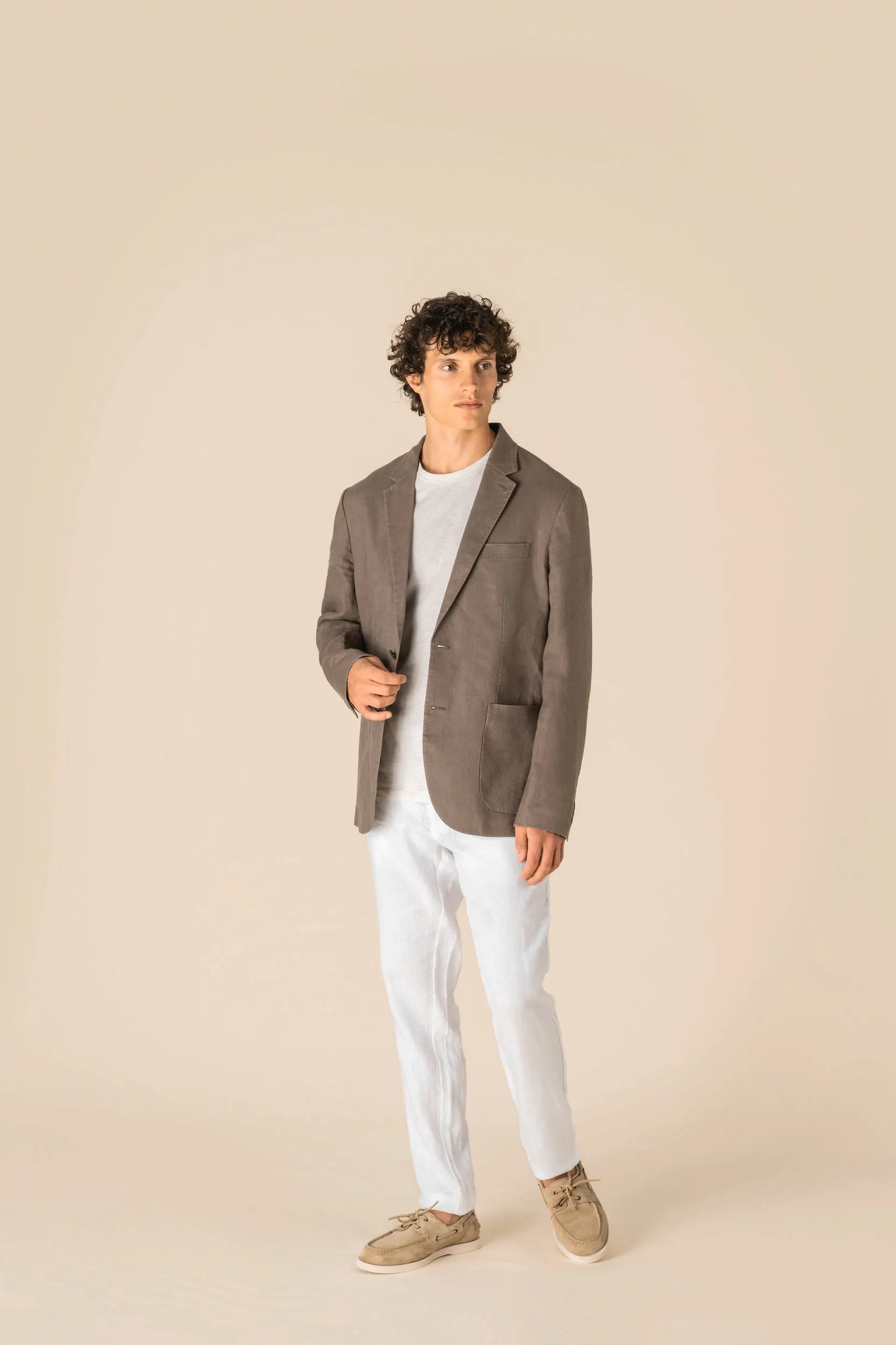 Blazer efecto lavado de lino hombre
