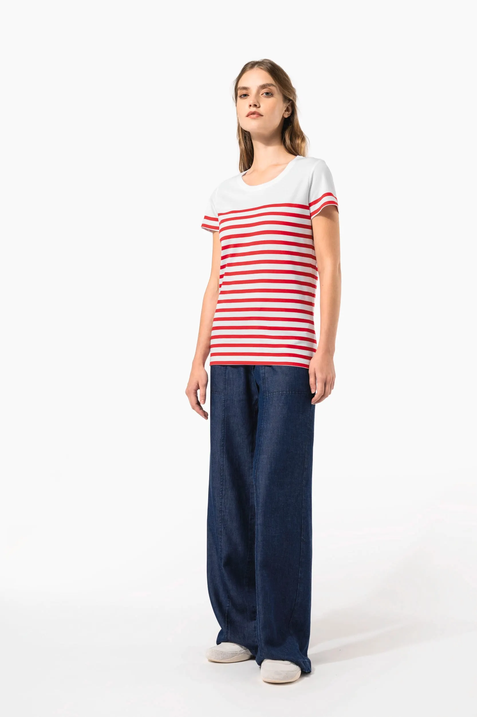 Camiseta marinera algodón orgánico mujer
