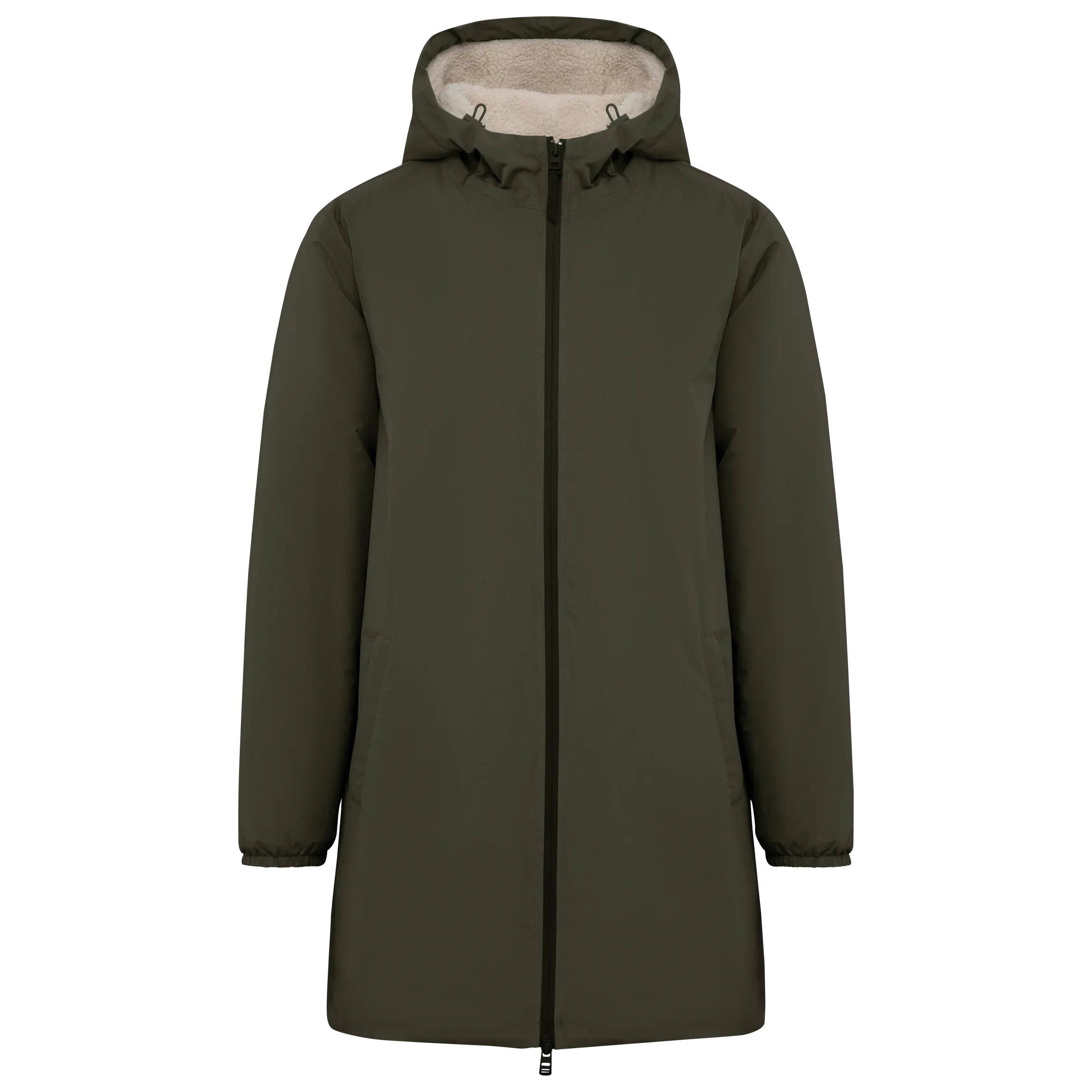 Chaqueta ecorresponsable impermeable con forro de sherpa unisex