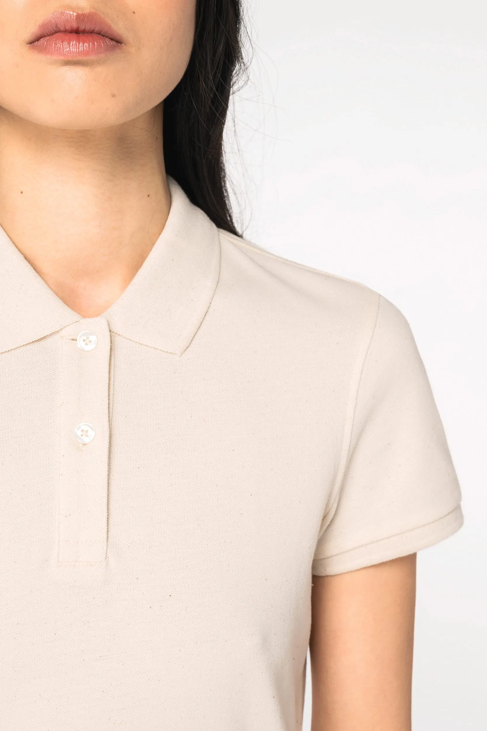 Polo ecorresponsable punto piqué mujer