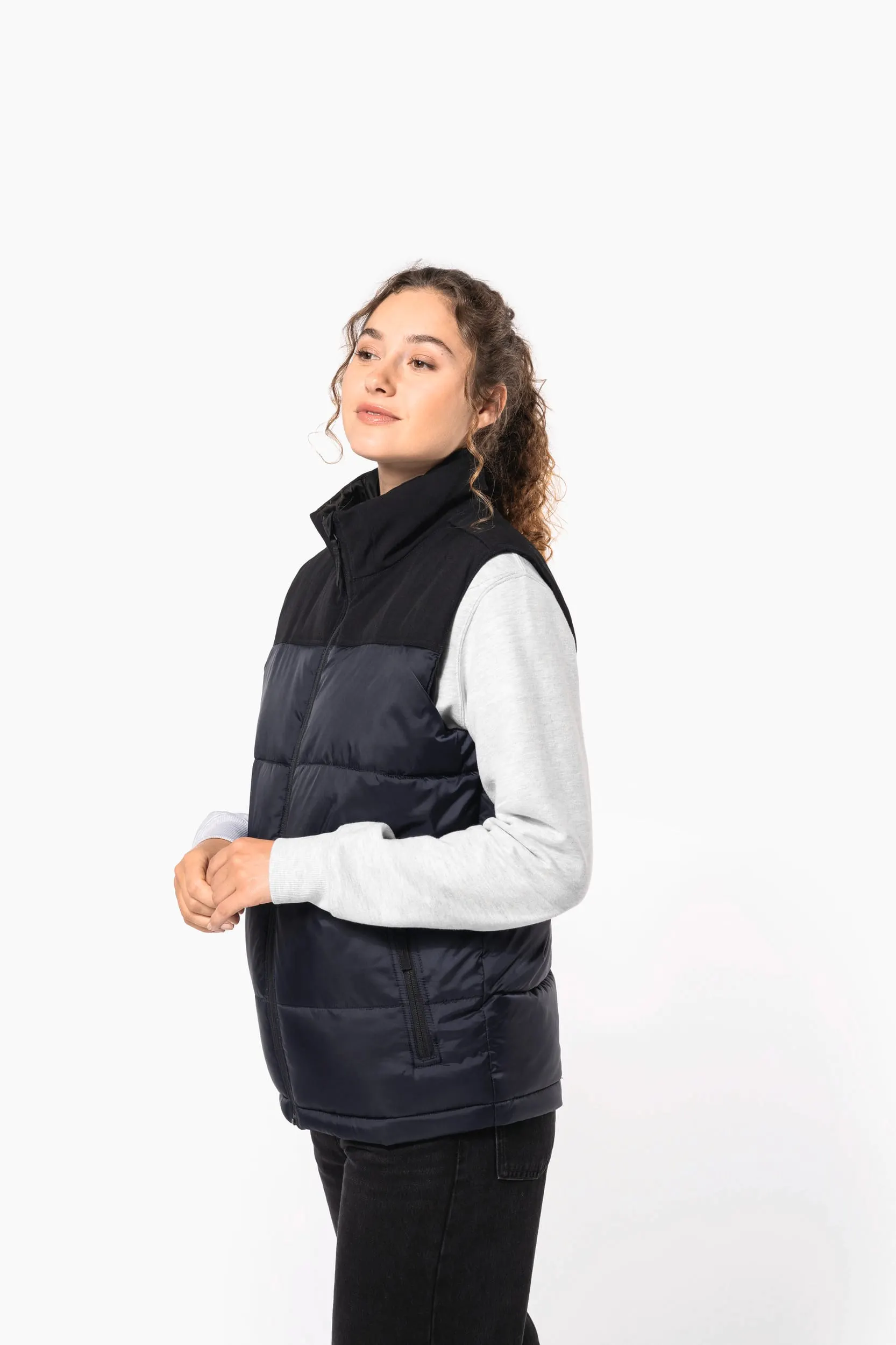 Chaleco acolchado bicolor unisex