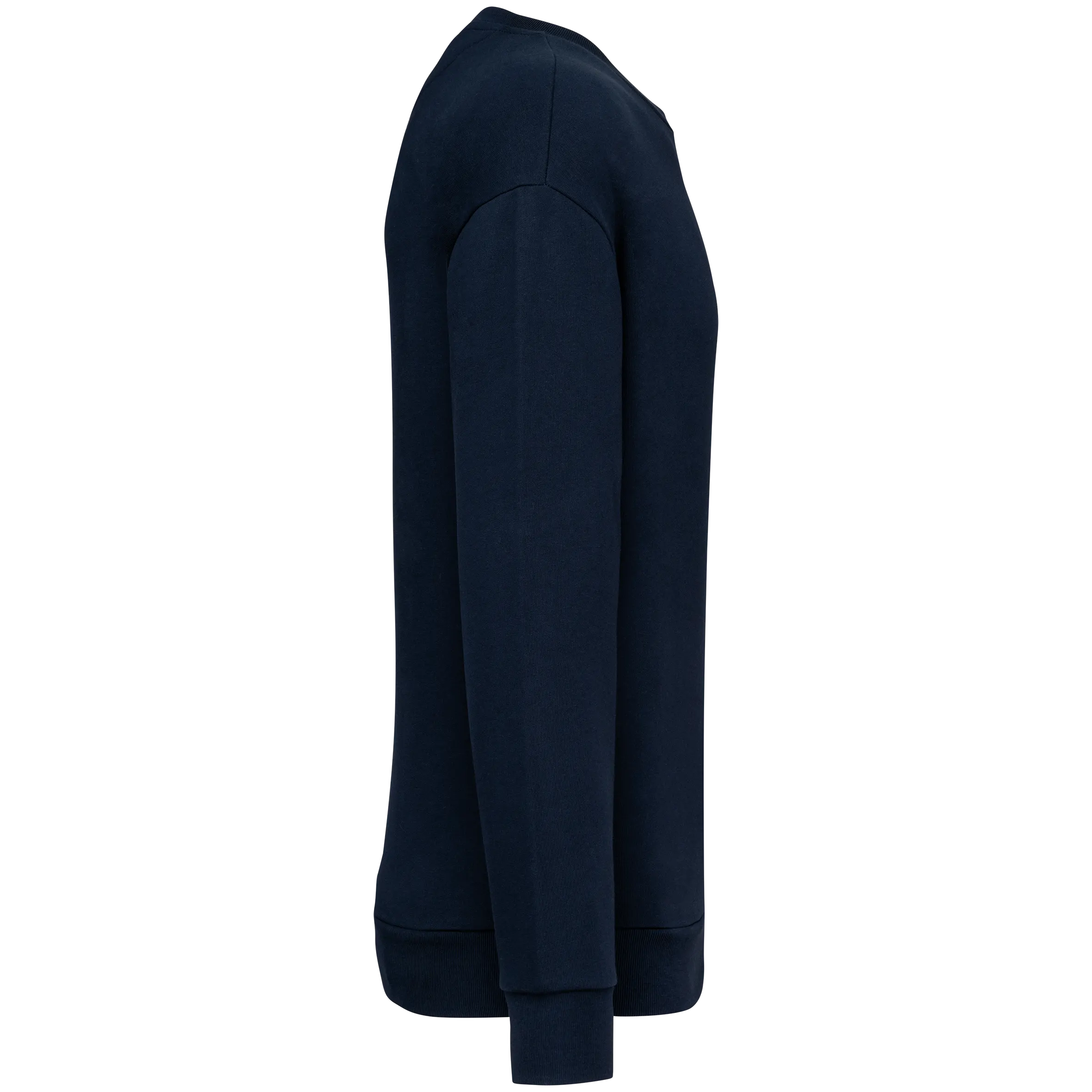 Sudadera ecorresponsable cuello redondo y hombros caídos felpa perchada unisex