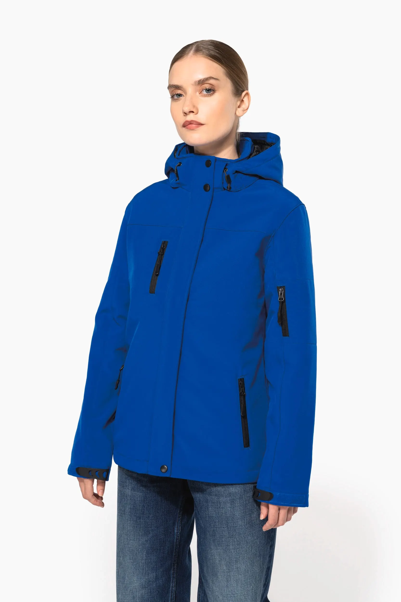 Parka softshell acolchada con capucha mujer