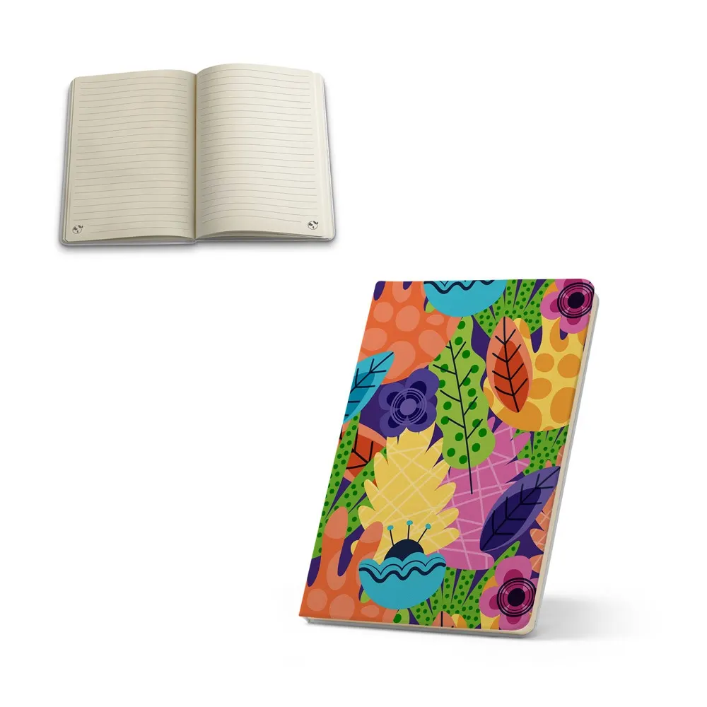 ANNE SUB. Libreta A5 de poliéster reciclado (100% rPET) 300D, ideal para personalizar por sublimación