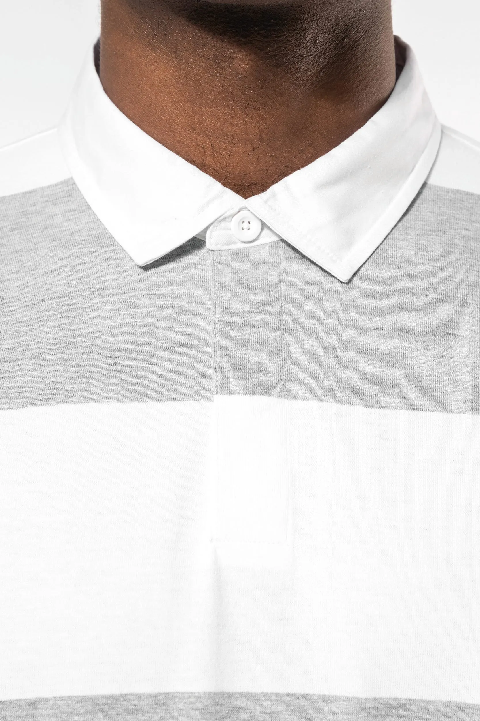Polo a rayas manga corta unisex
