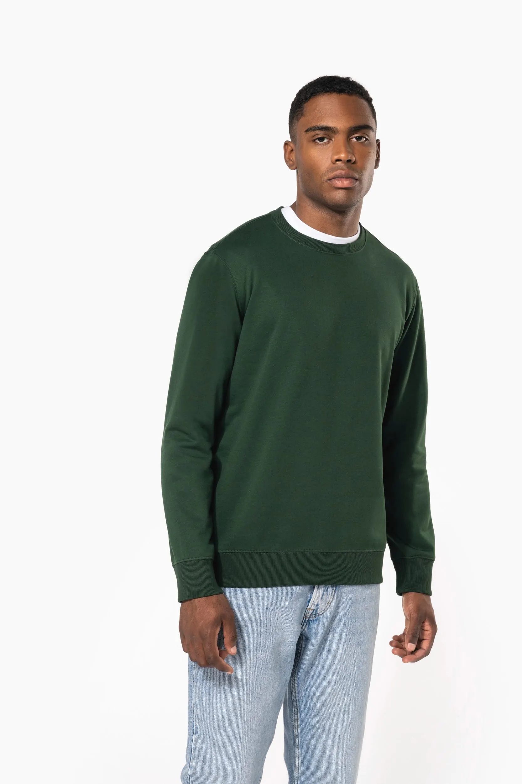 Sudadera cuello redondo reciclada unisex