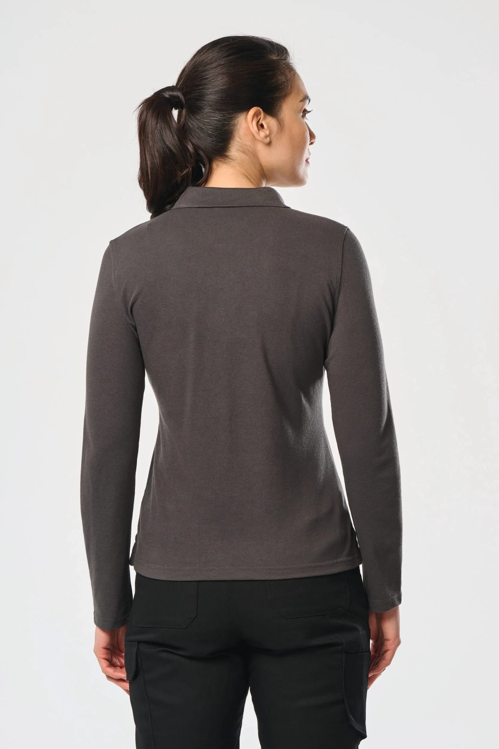 Polo Antibacteriano manga larga mujer