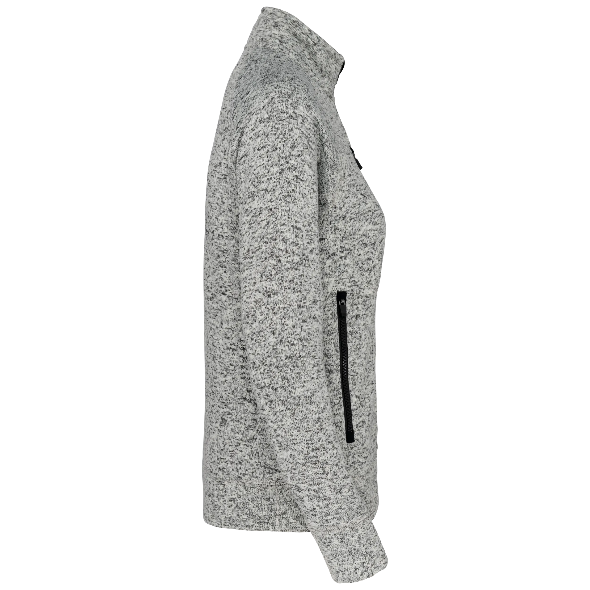 Chaqueta jaspeada con cremallera mujer