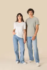 Camiseta ecorresponsable algodón orgánico y lino unisex