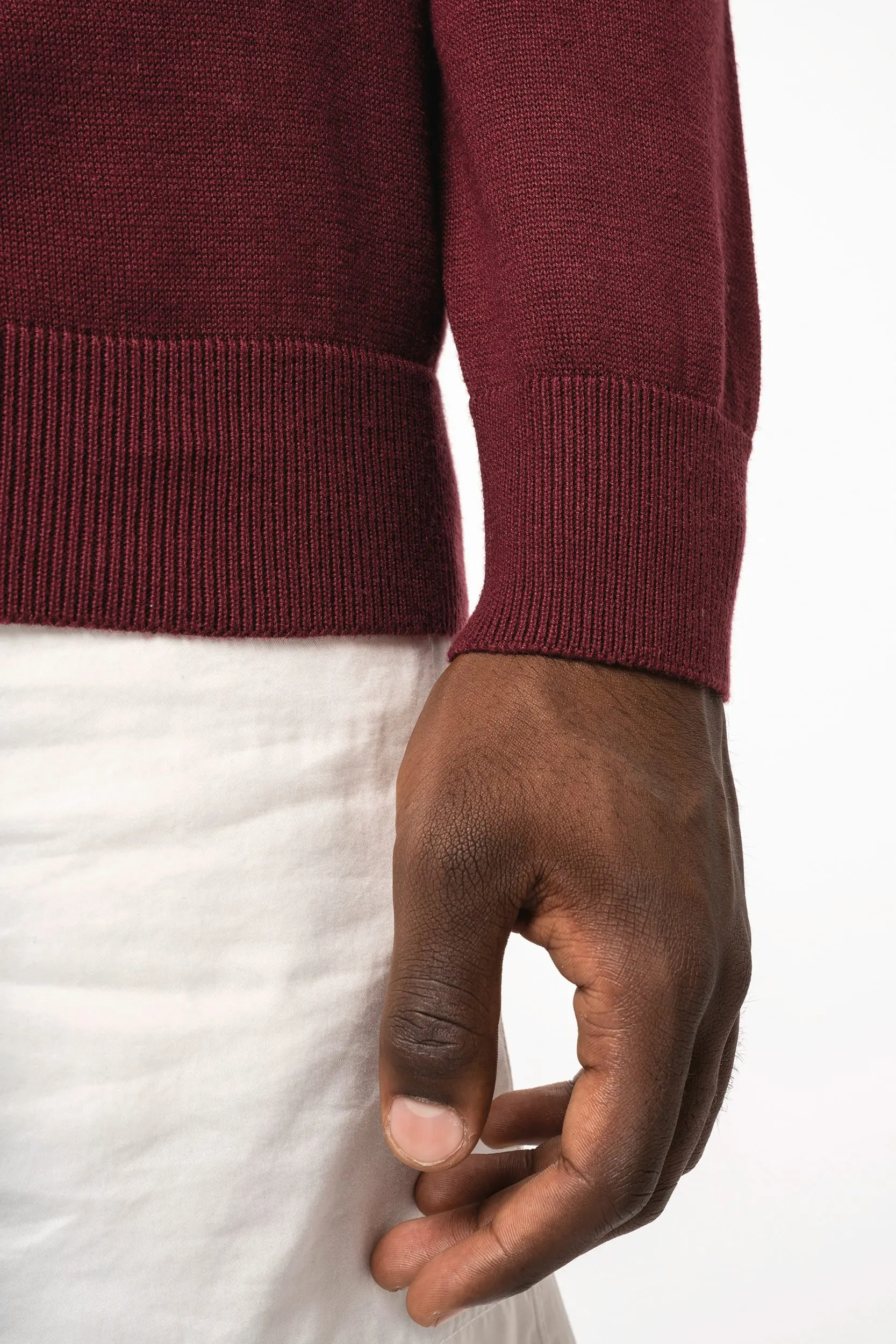 Jersey cuello de pico hombre