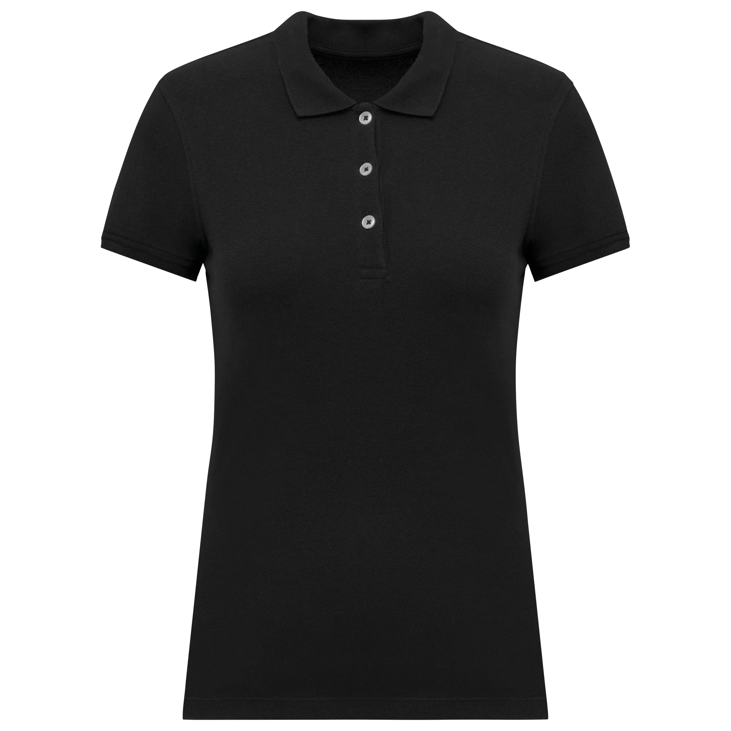 Polo de punto piqué manga corta mujer