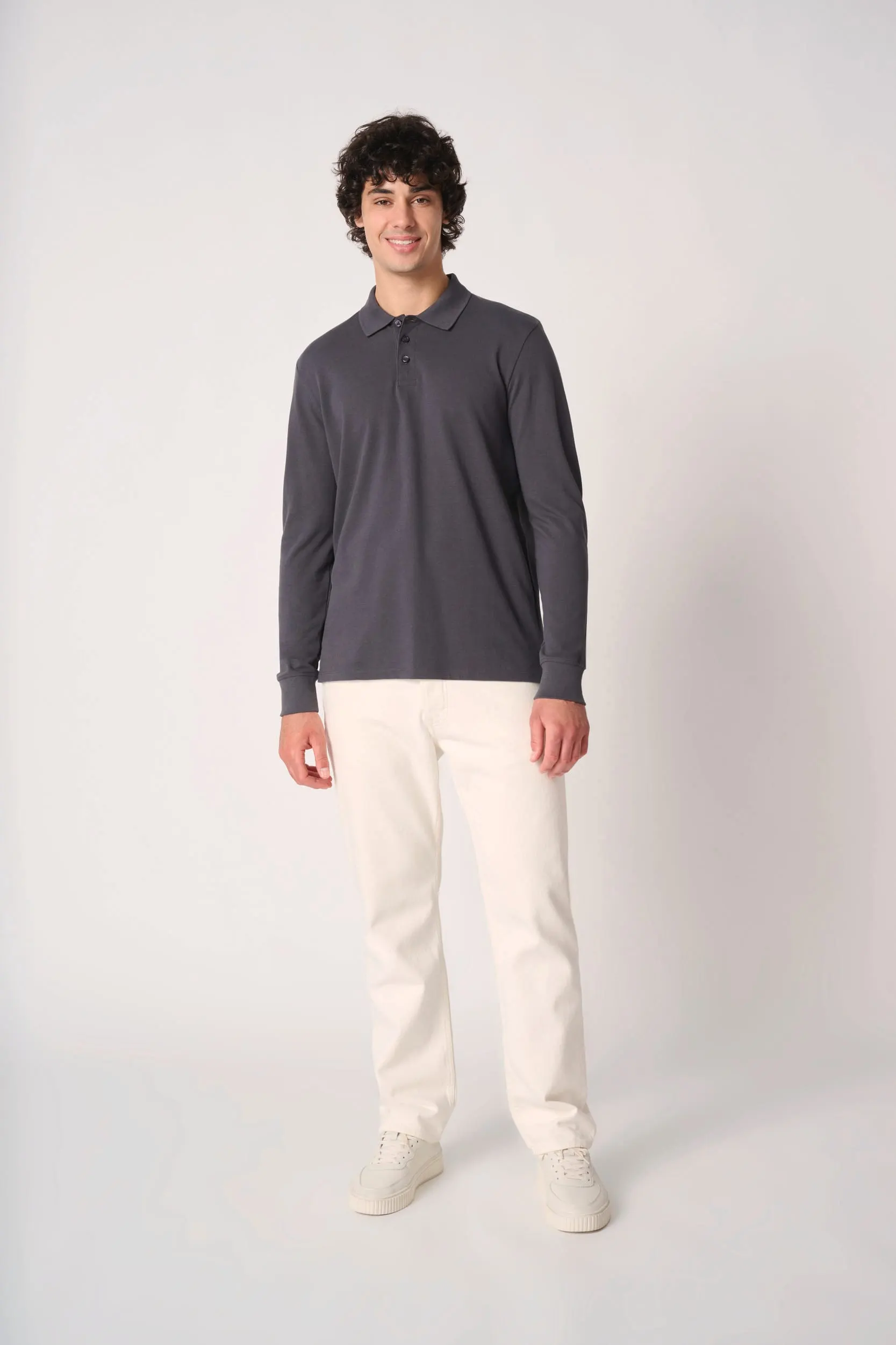 Polo punto piqué LSL hombre