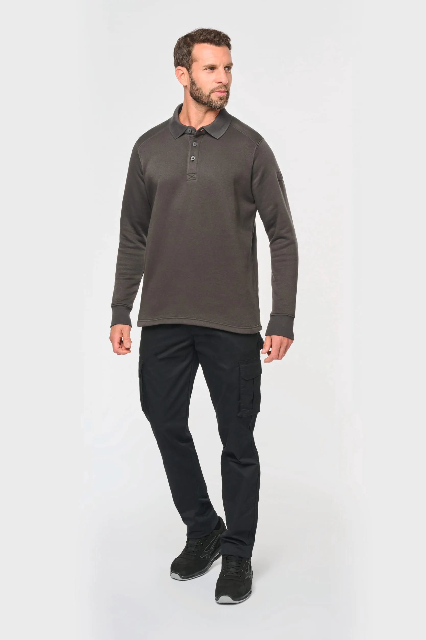 Sudadera cuello polo